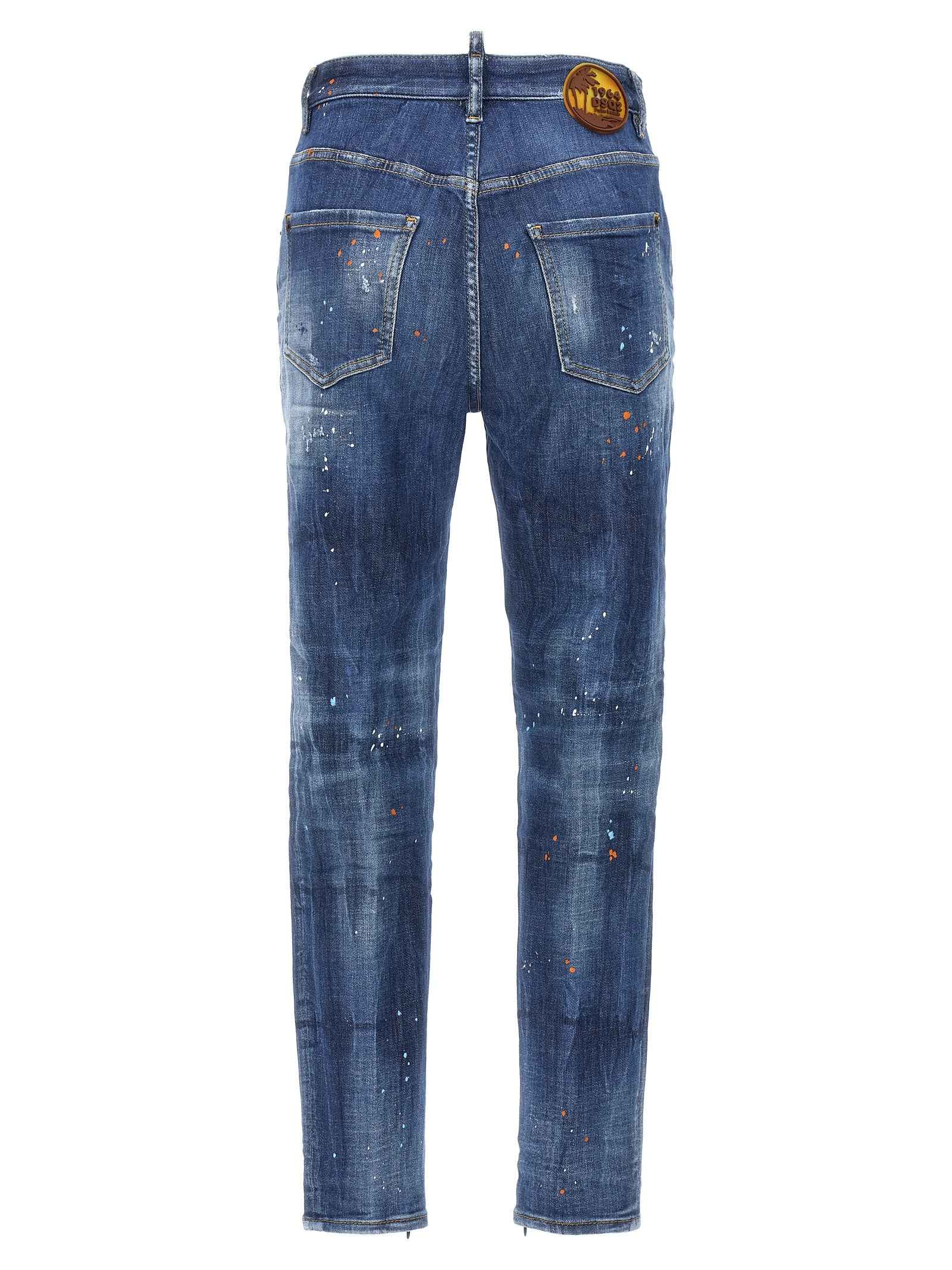 Dsquared² Blue Cotton High-Waisted Jean