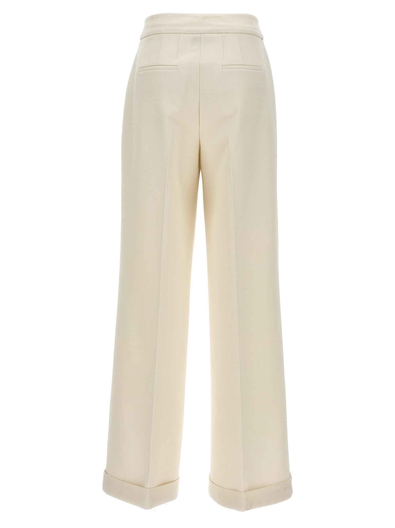 Kiton White Virgin Wool Casual Pants