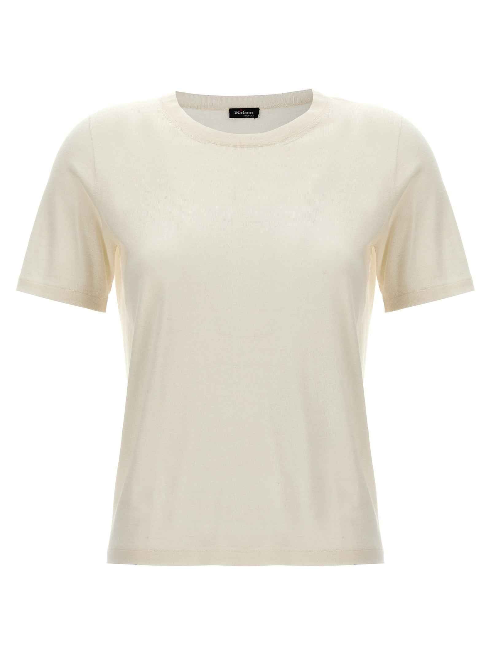 Kiton White Cashmere T-Shirt