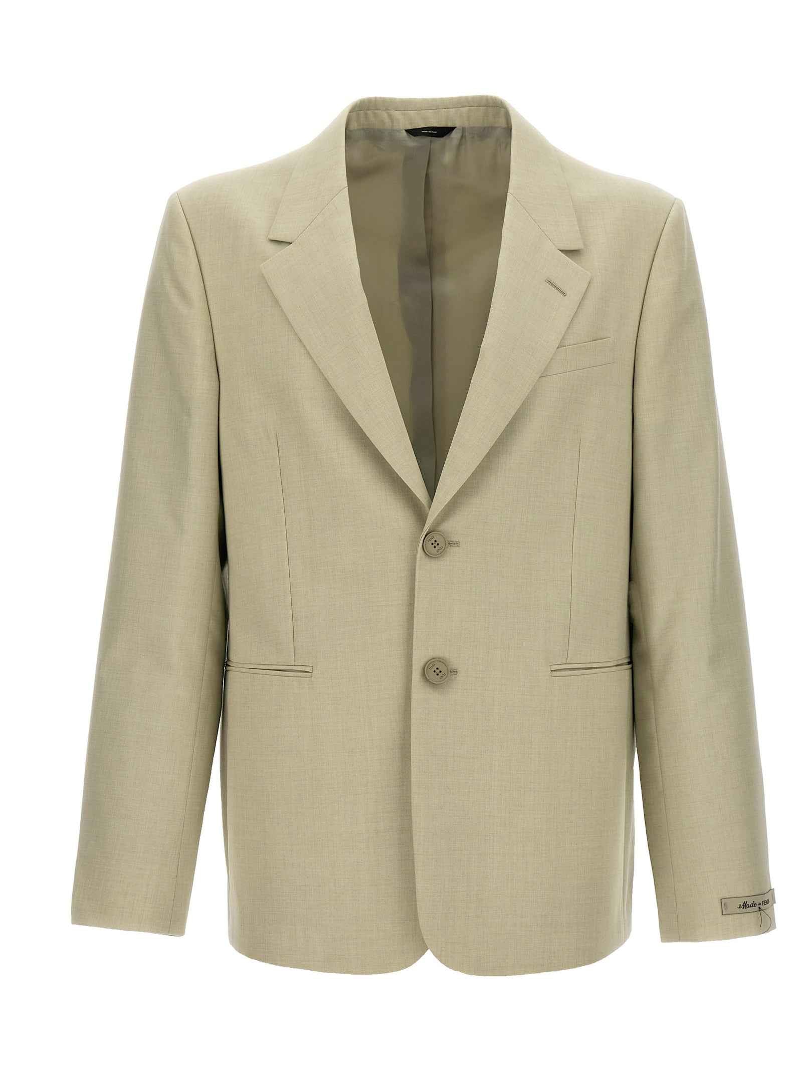 Fendi Beige Virgin Wool Blazer