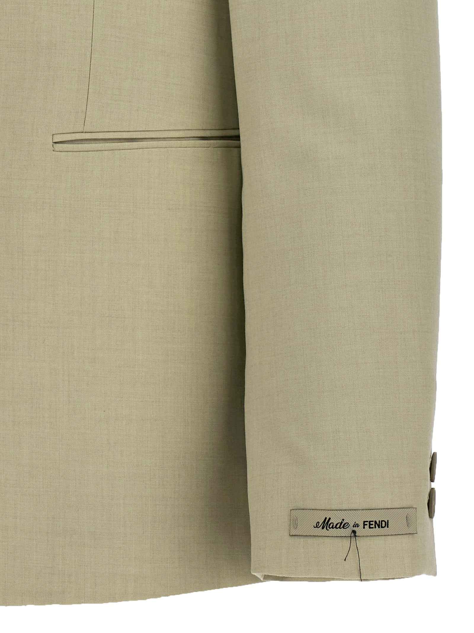 Fendi Beige Virgin Wool Blazer