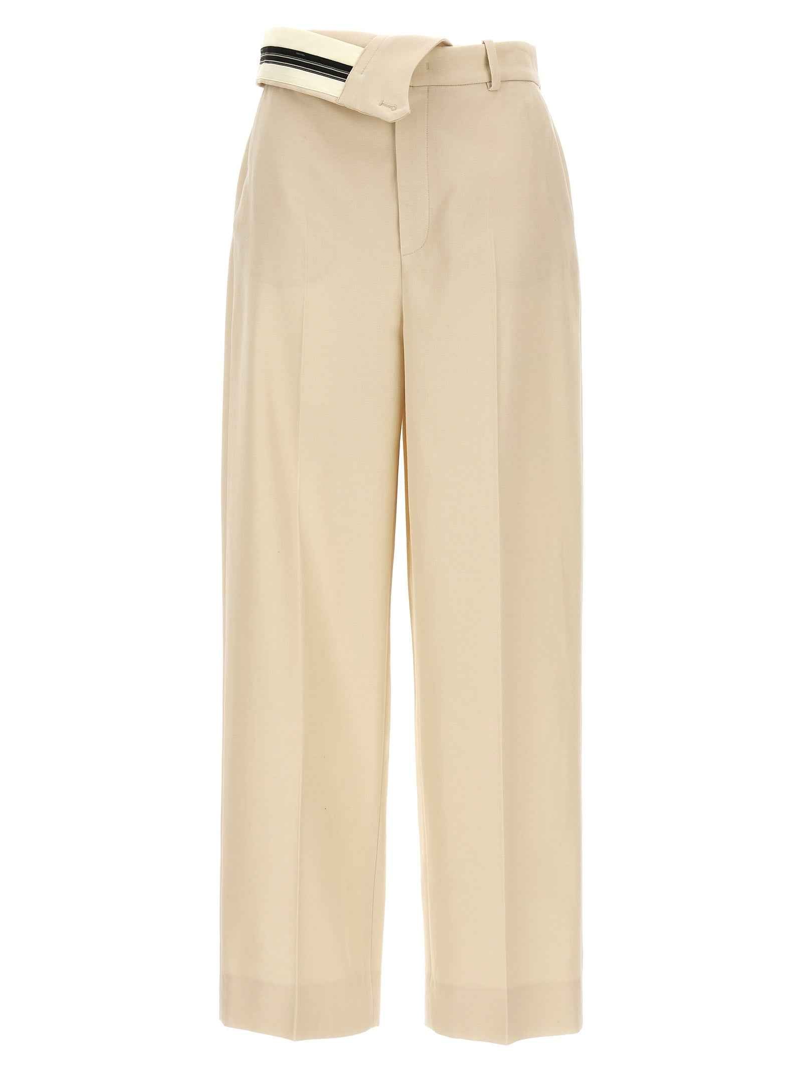 Fendi Beige Wool Casual Pants