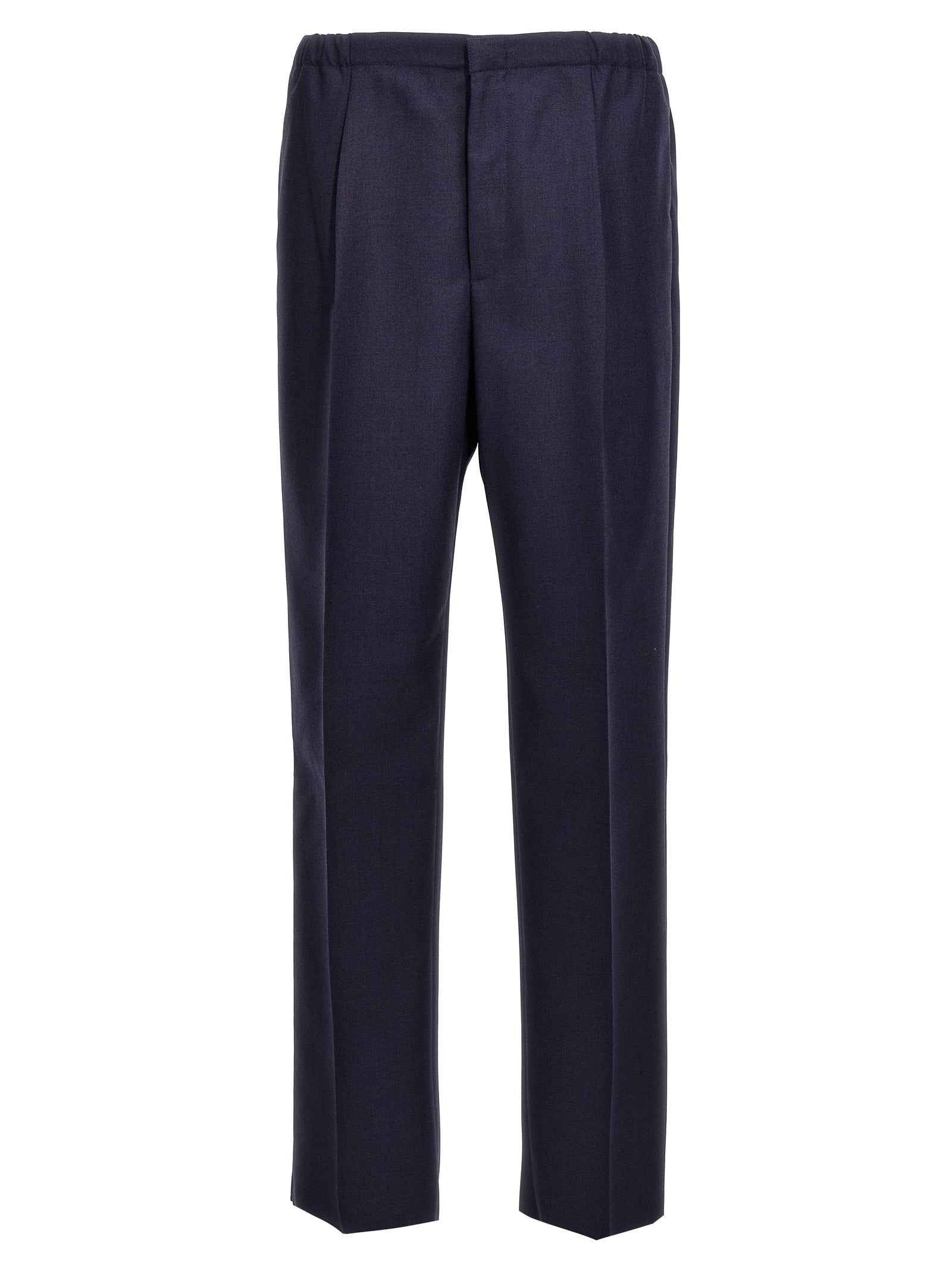 Fendi Blue Virgin Wool Pants