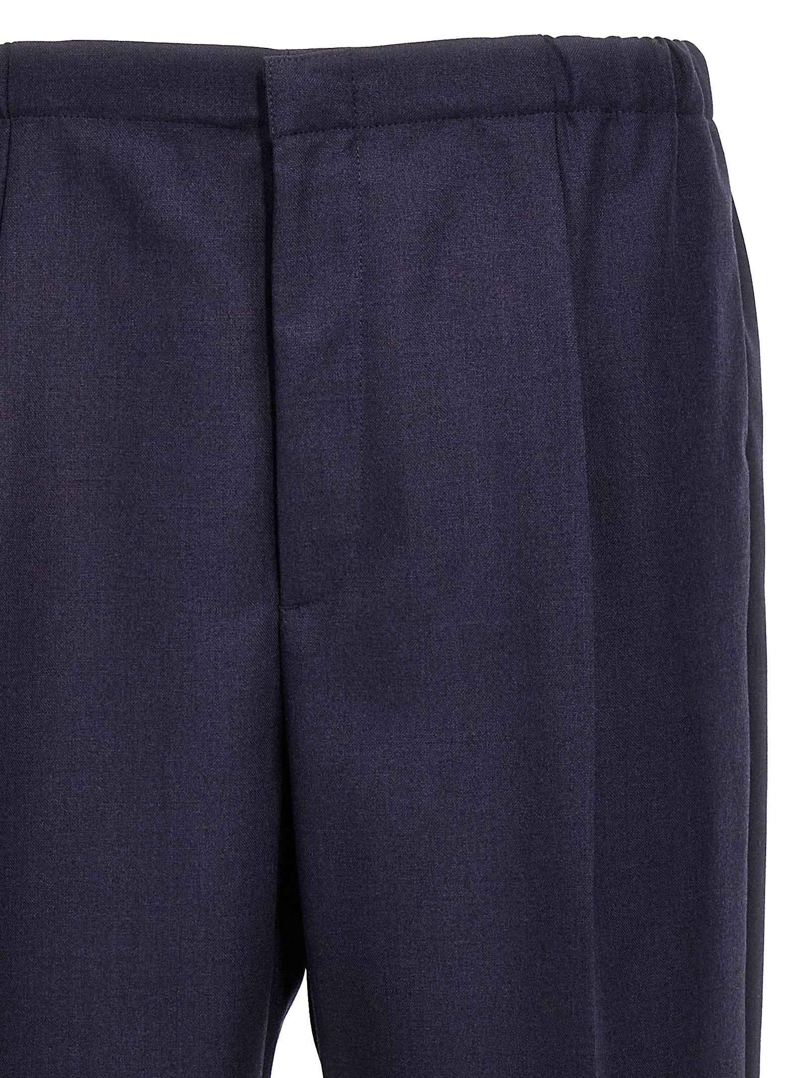 Fendi Blue Virgin Wool Pants