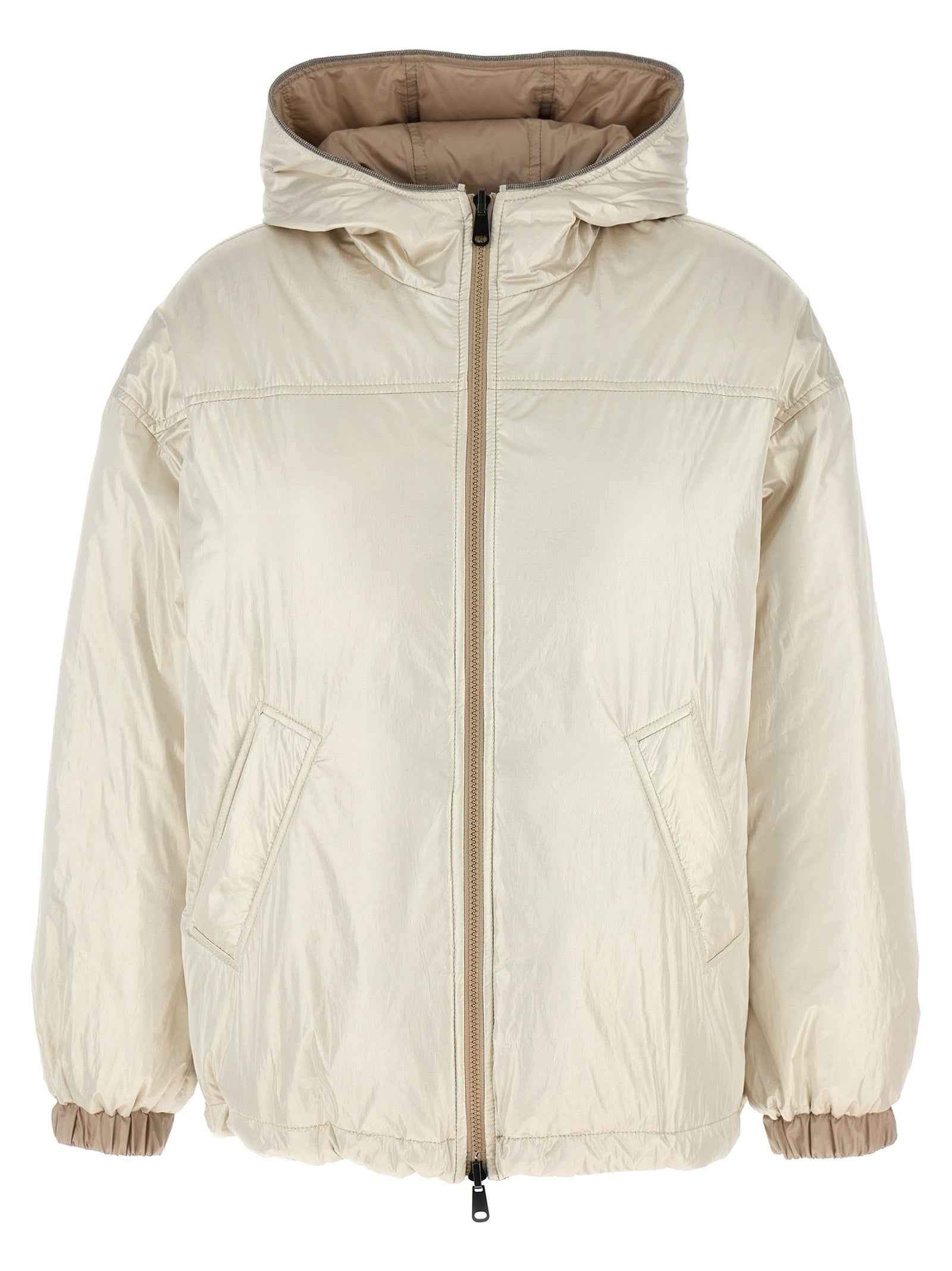 Brunello Cucinelli Beige Polyester Full-Length Jacket