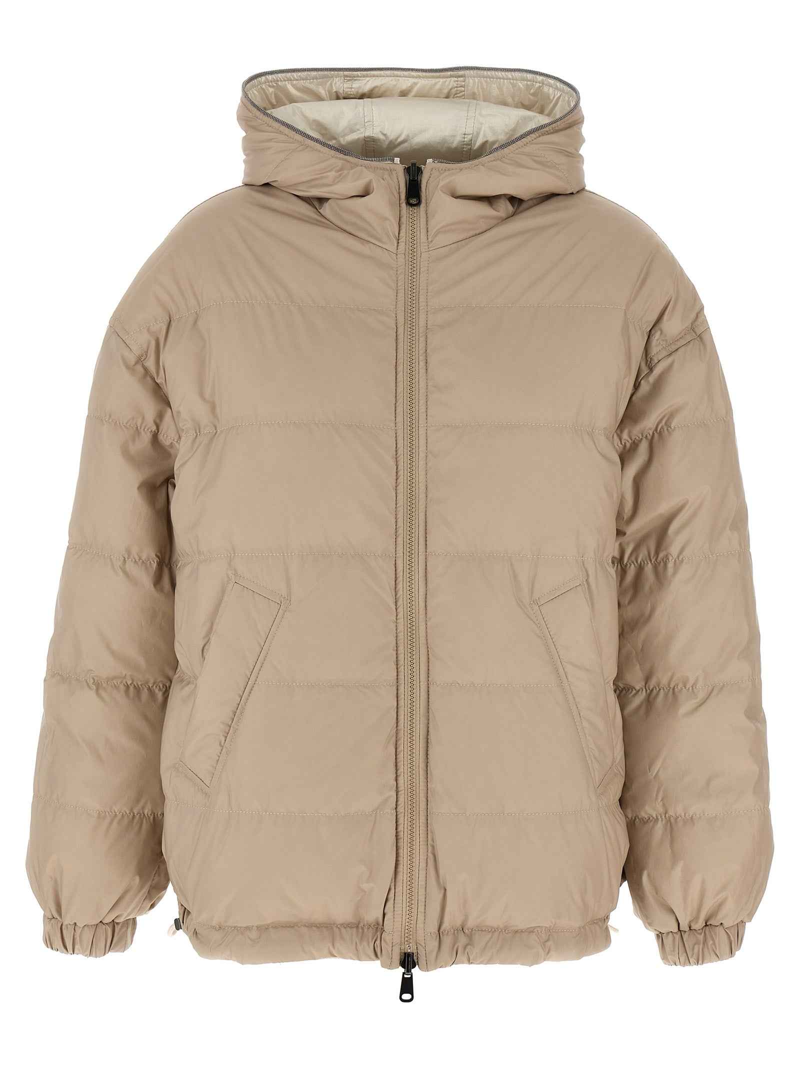 Brunello Cucinelli Beige Polyester Full-Length Jacket