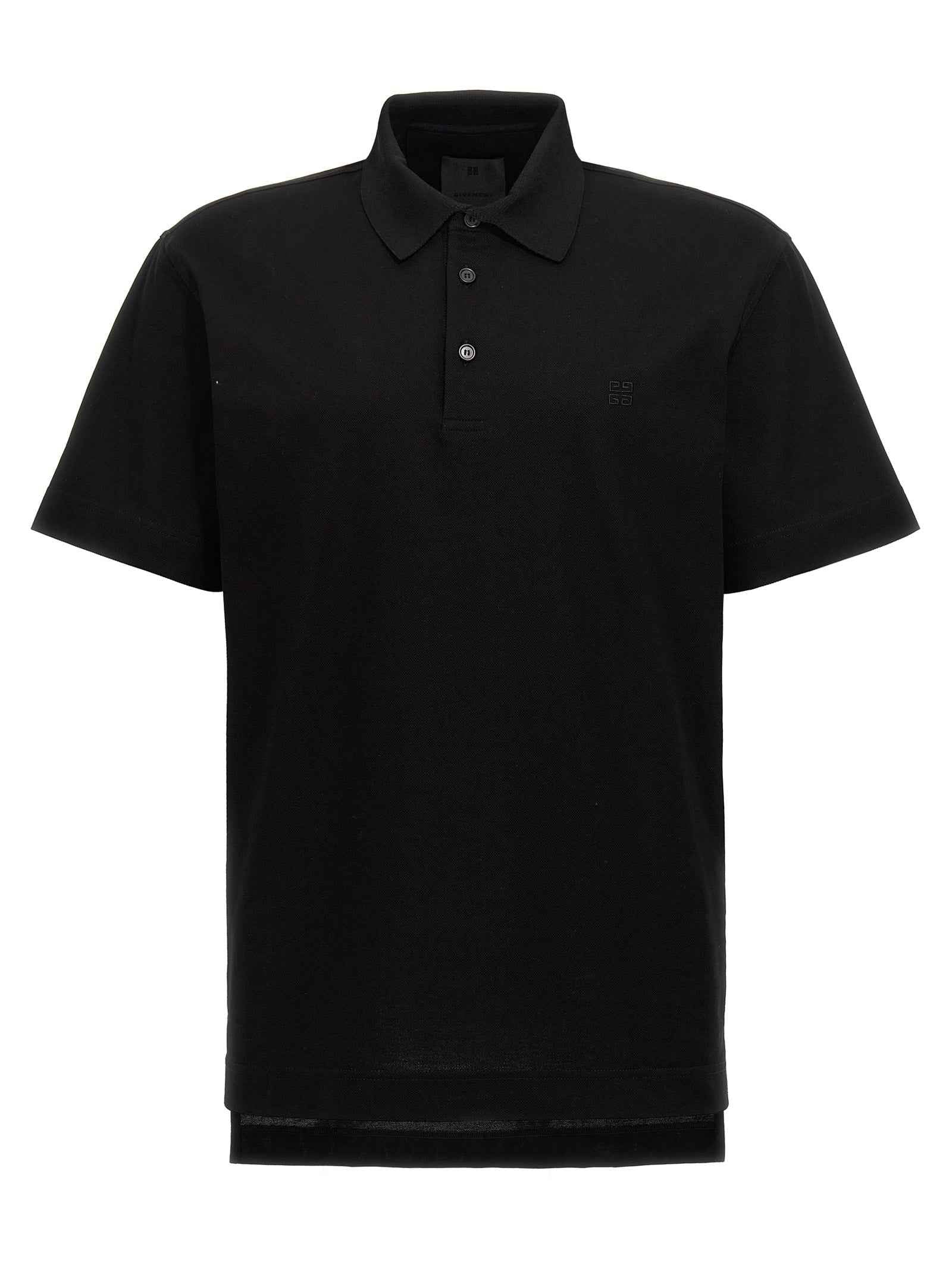 Givenchy Black Cotton Polo Shirt