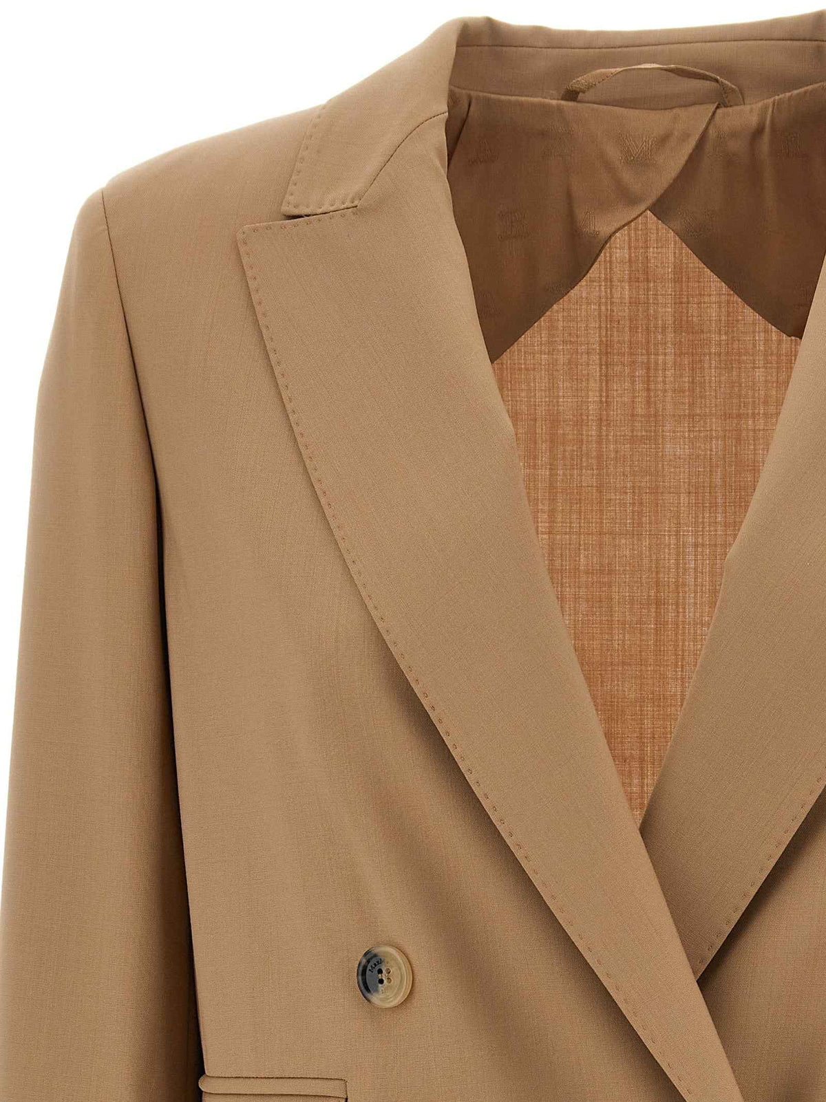 Max Mara Beige Virgin Wool Blazer