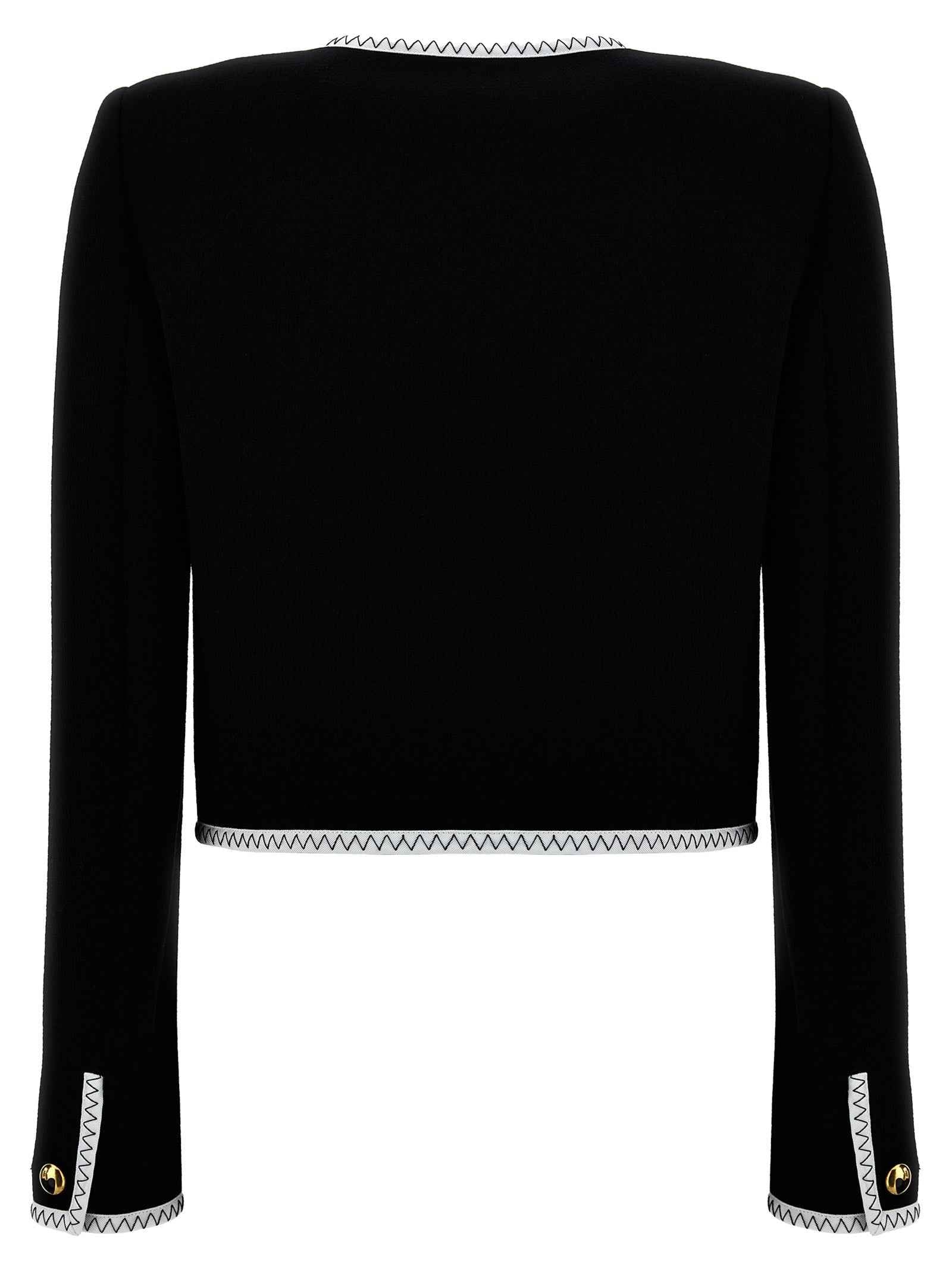 Moschino Bicolor Viscose Full-Length Jacket