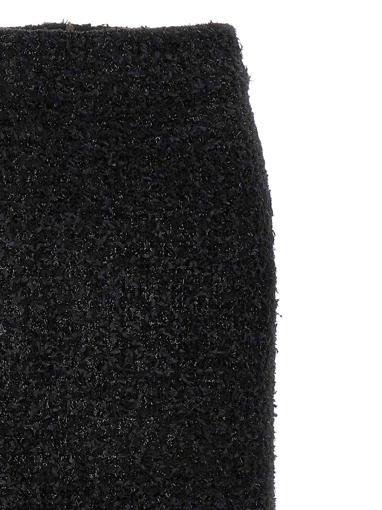 Balenciaga Black Cotton Midi Skirt