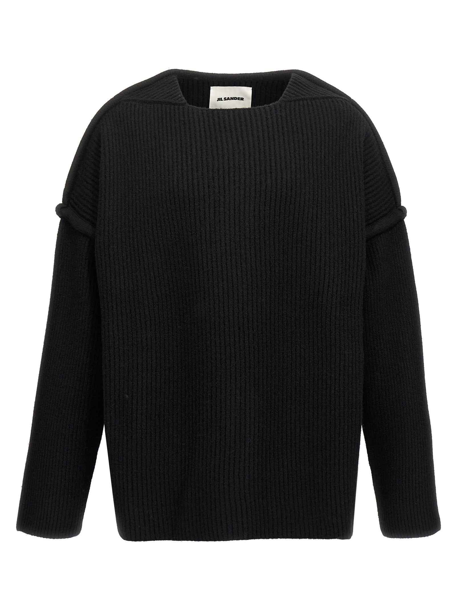 Jil Sander Black Wool Cardigan