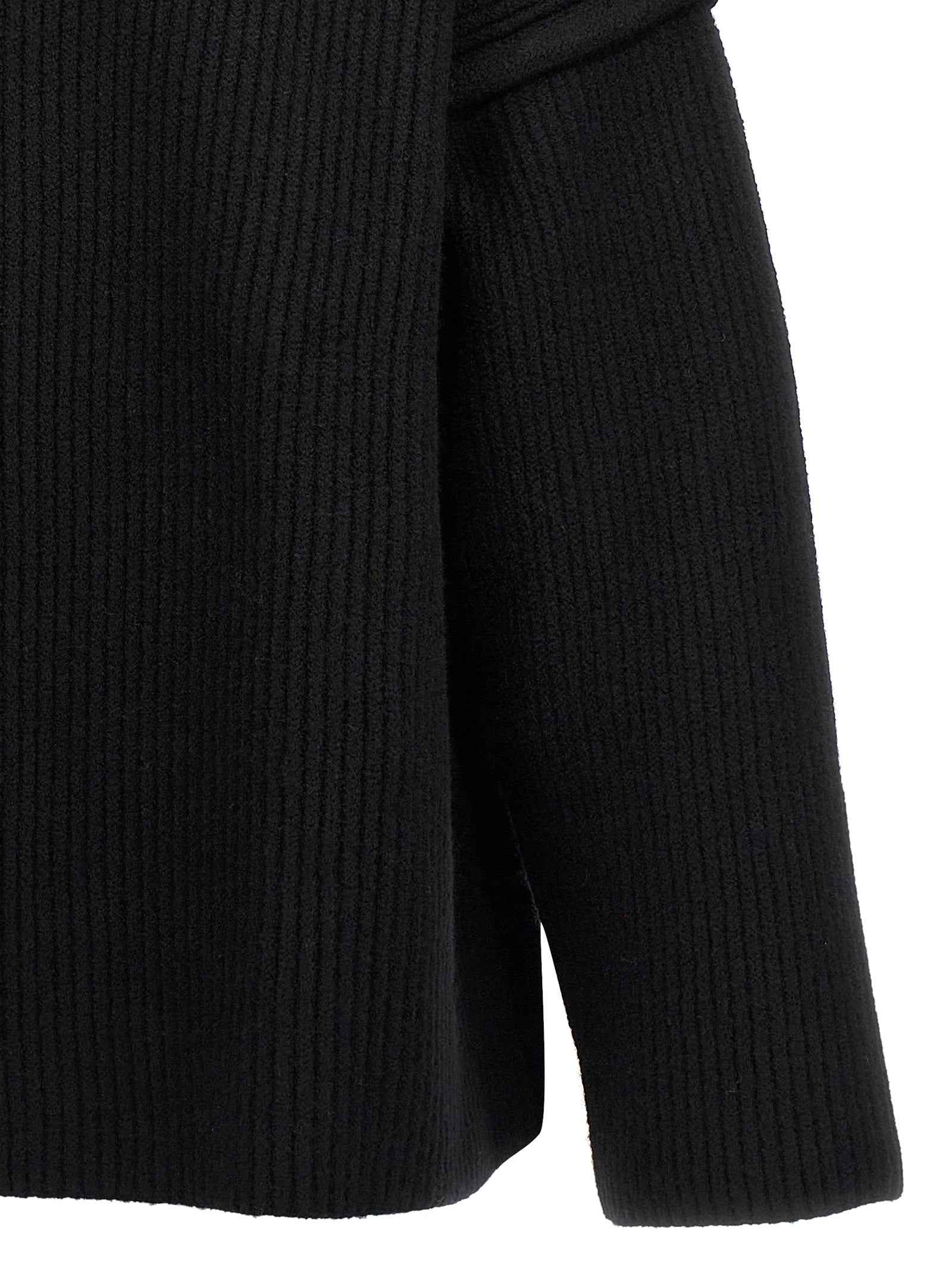 Jil Sander Black Wool Cardigan