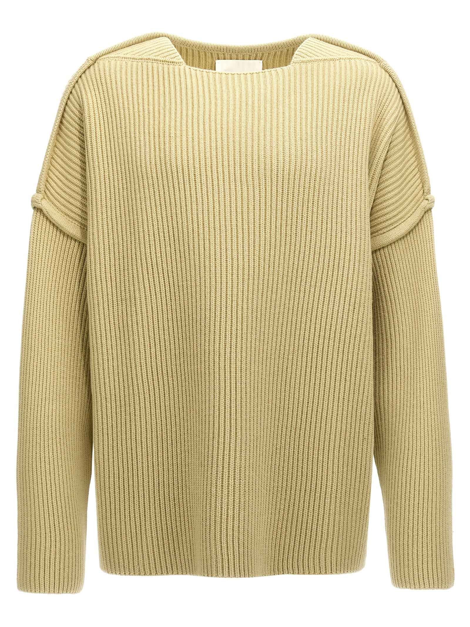 Jil Sander Bicolor Wool Cardigan