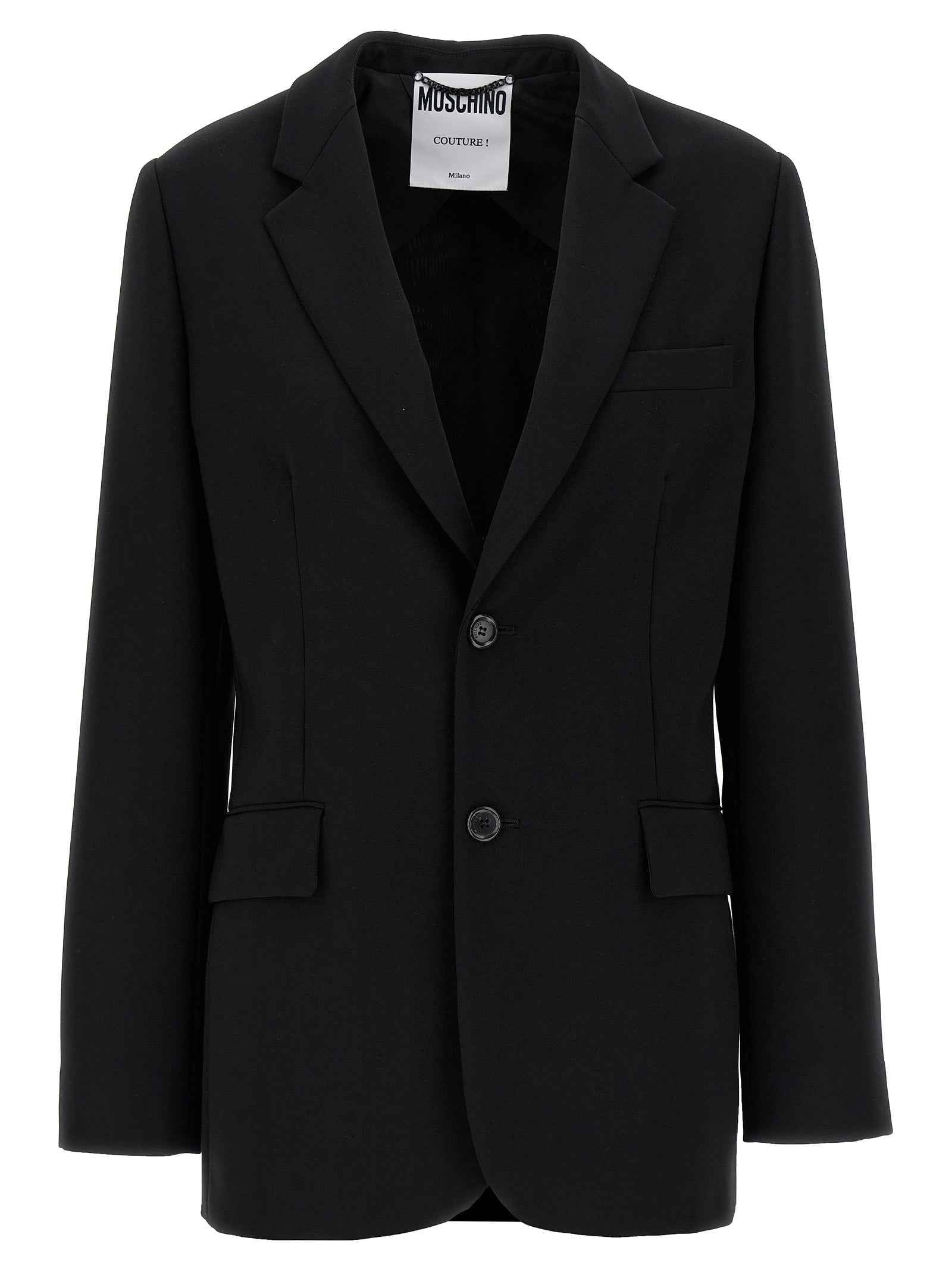 Moschino Black Polyester Blazer