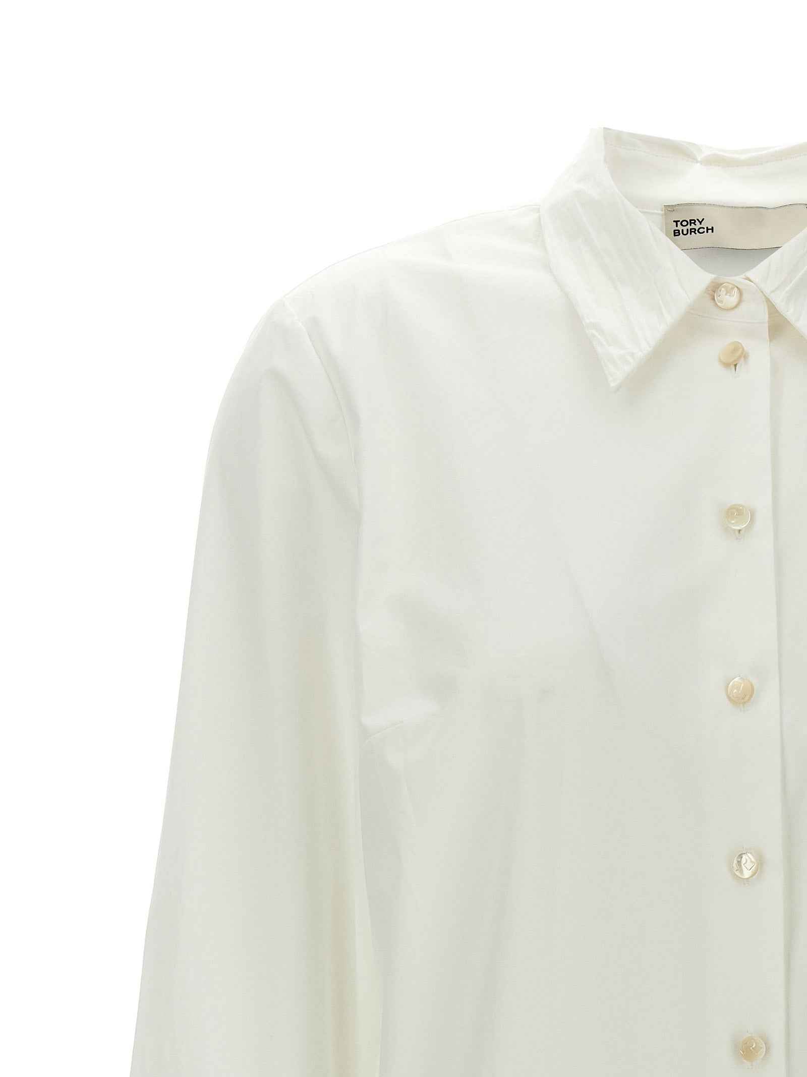 Tory Burch White Cotton Blouse