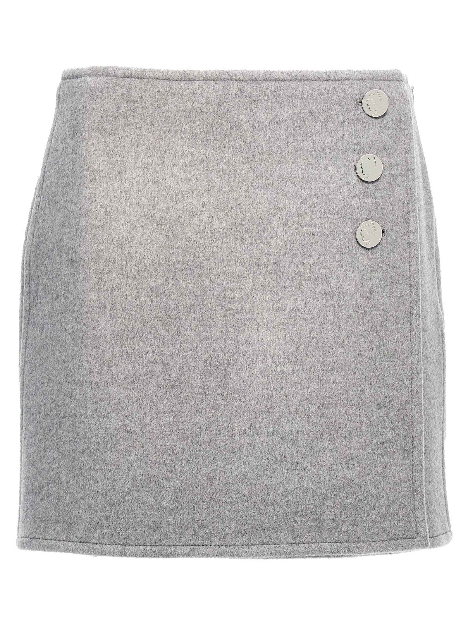 Tory Burch Gray Wool Long Skirt