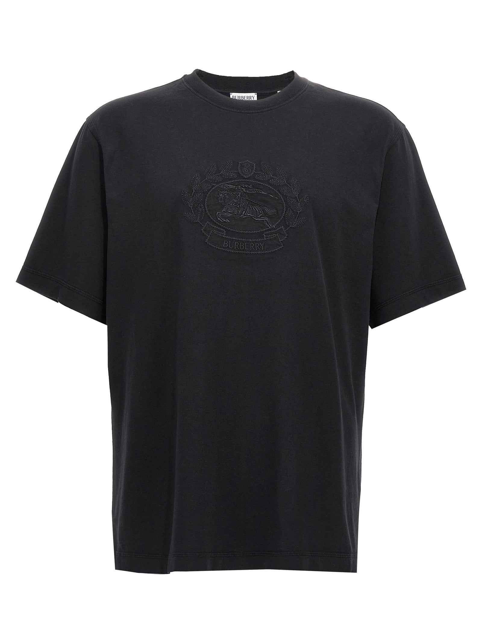 Burberry Black Cotton T-Shirt