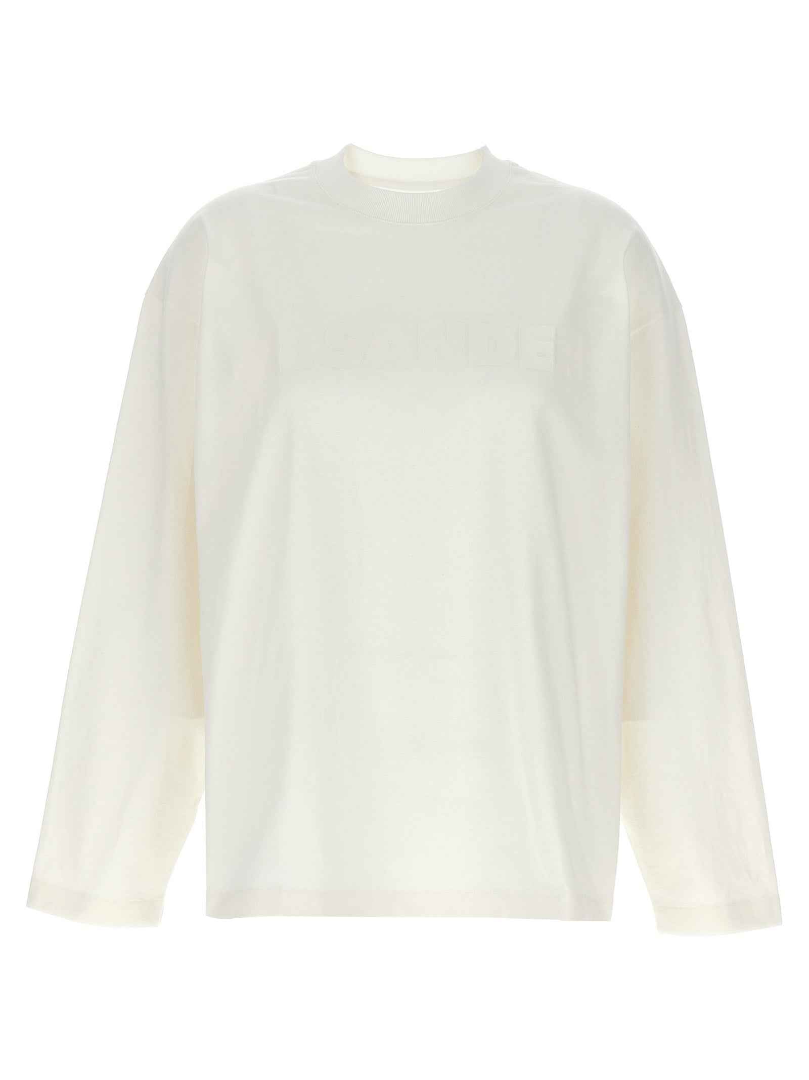 Jil Sander White Cotton Long Sleeve T-Shirt