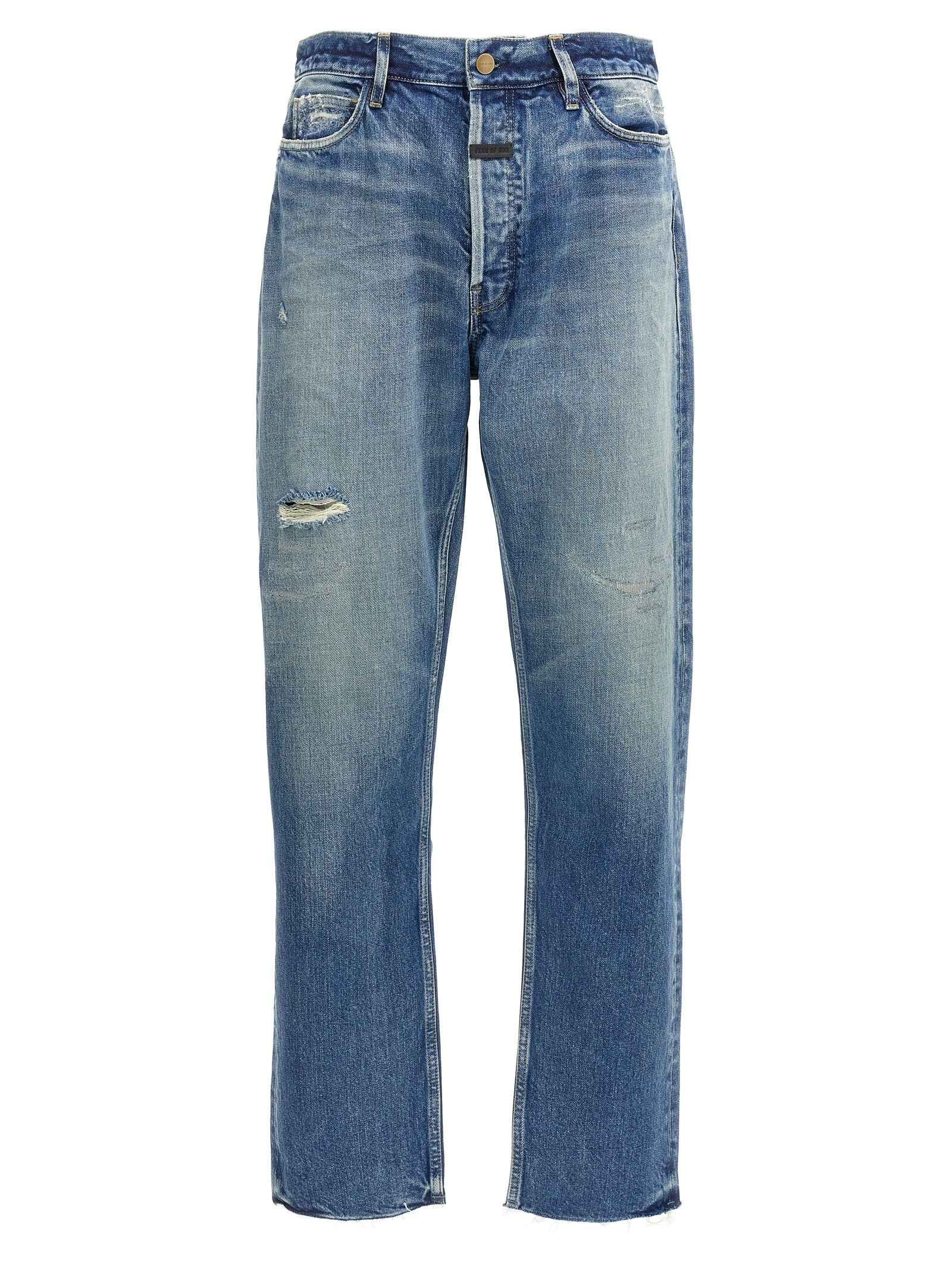 Fear Of God Blue Cotton Straight-Leg Jeans