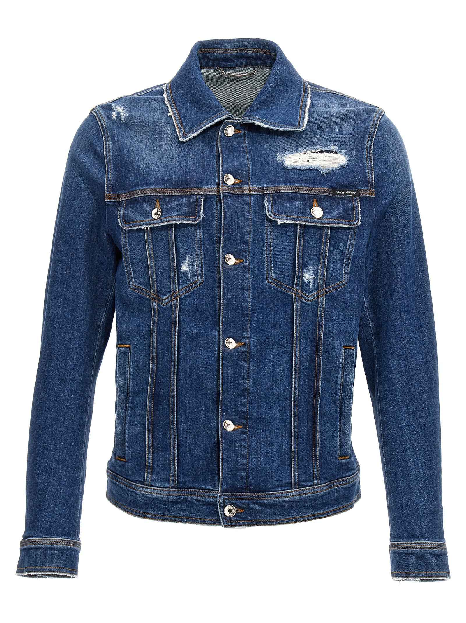 Dolce & Gabbana Blue Cotton Denim Jacket