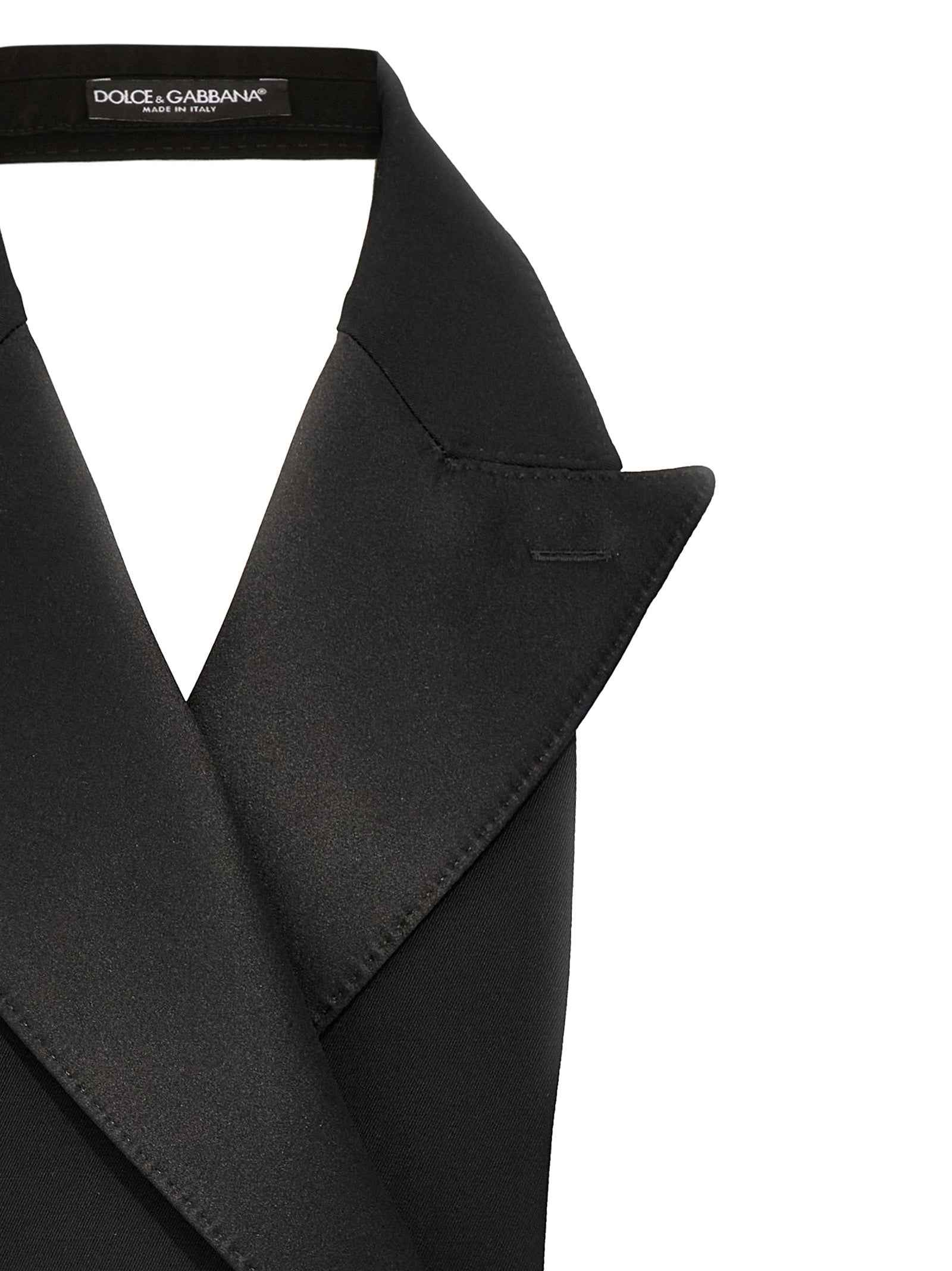Dolce & Gabbana Black Silk Sleeveless Jacket
