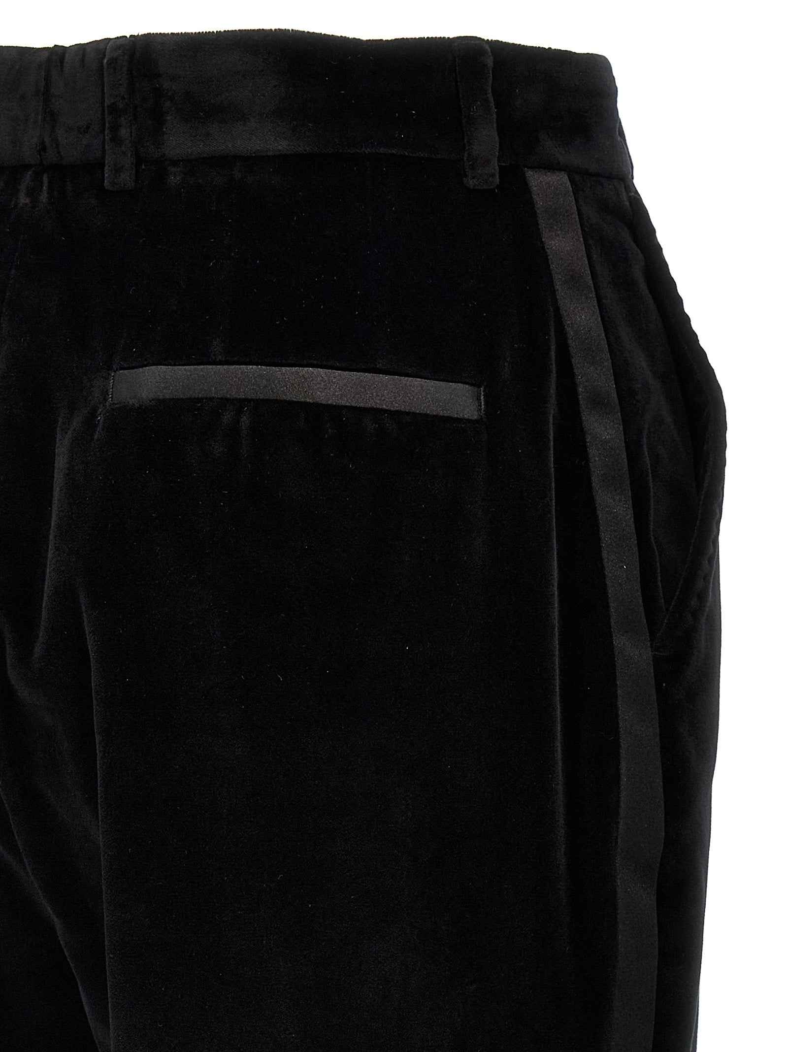 Dolce & Gabbana Black Cotton Dress Pants
