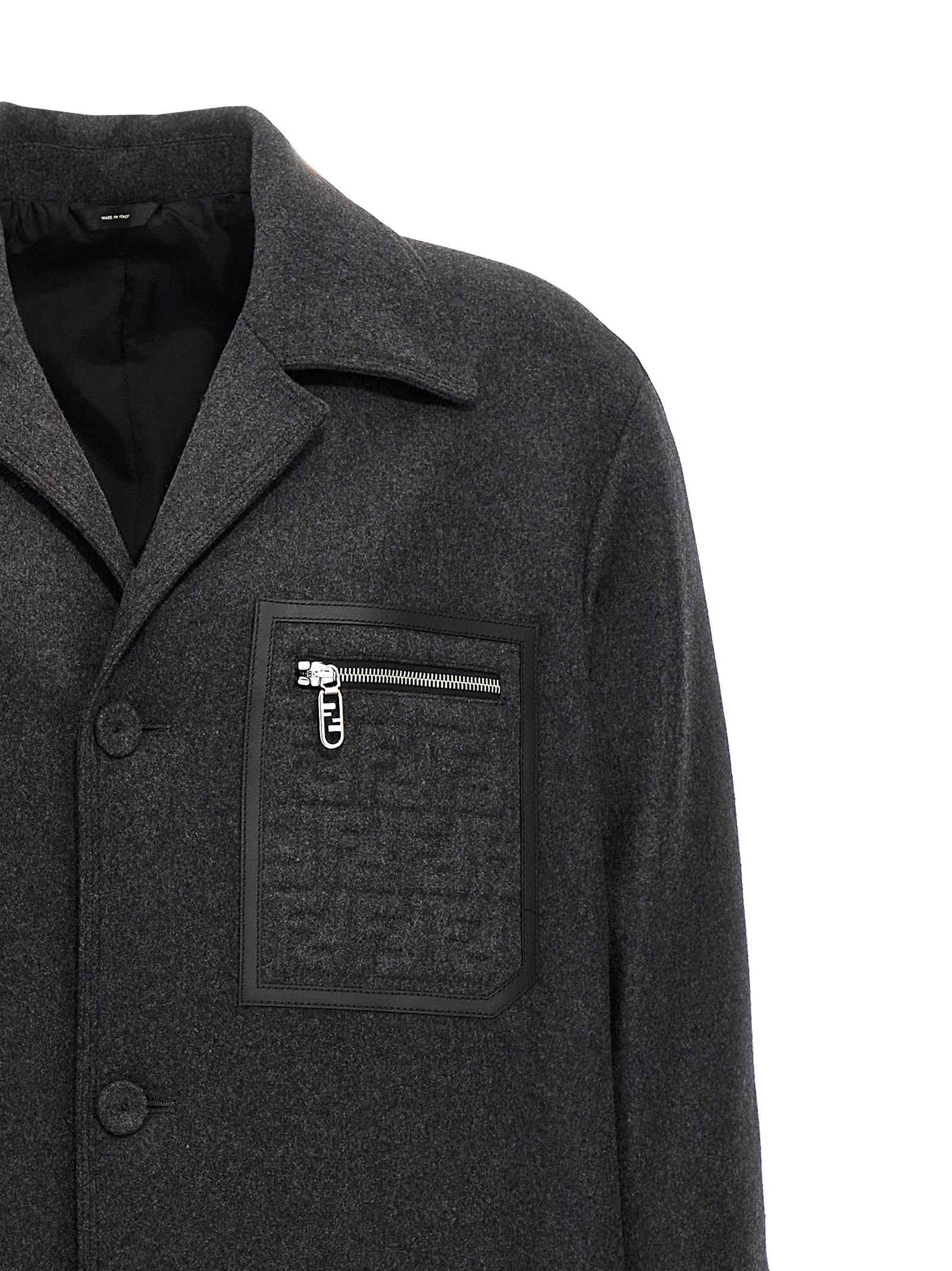Fendi Gray Cashmere Coat