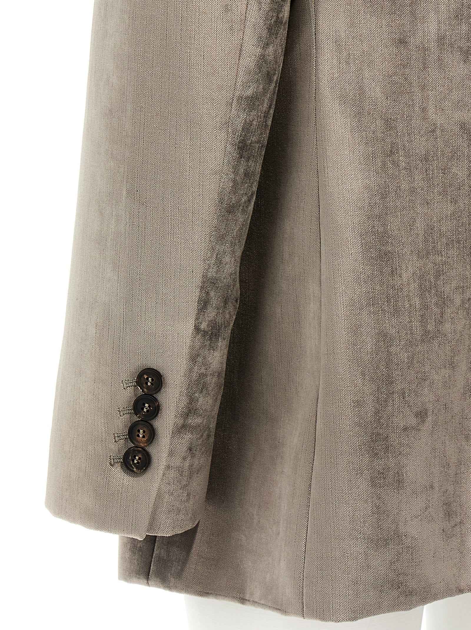 Brunello Cucinelli Gray Cotton Blazer