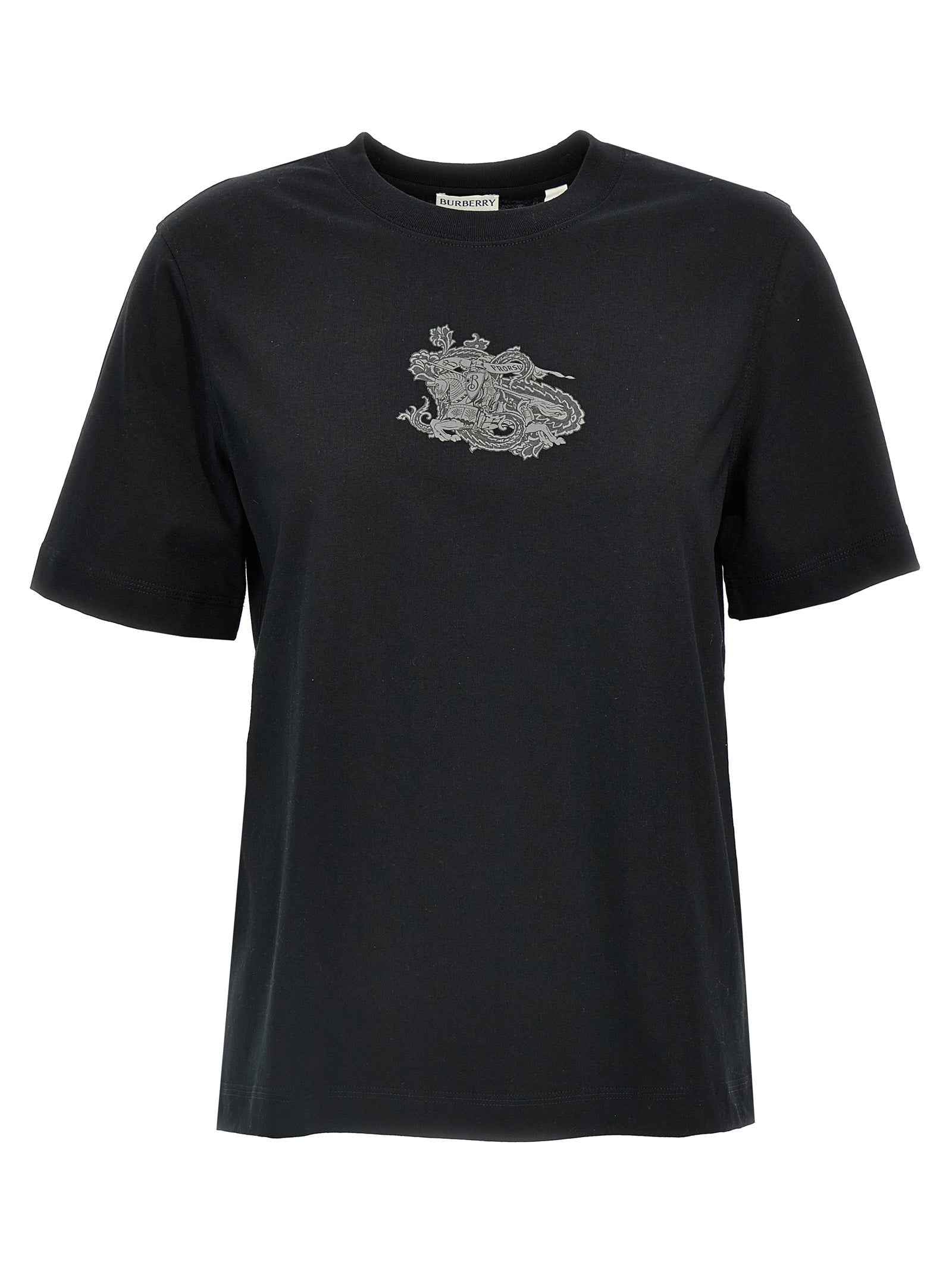 Burberry Black Cotton T-Shirt