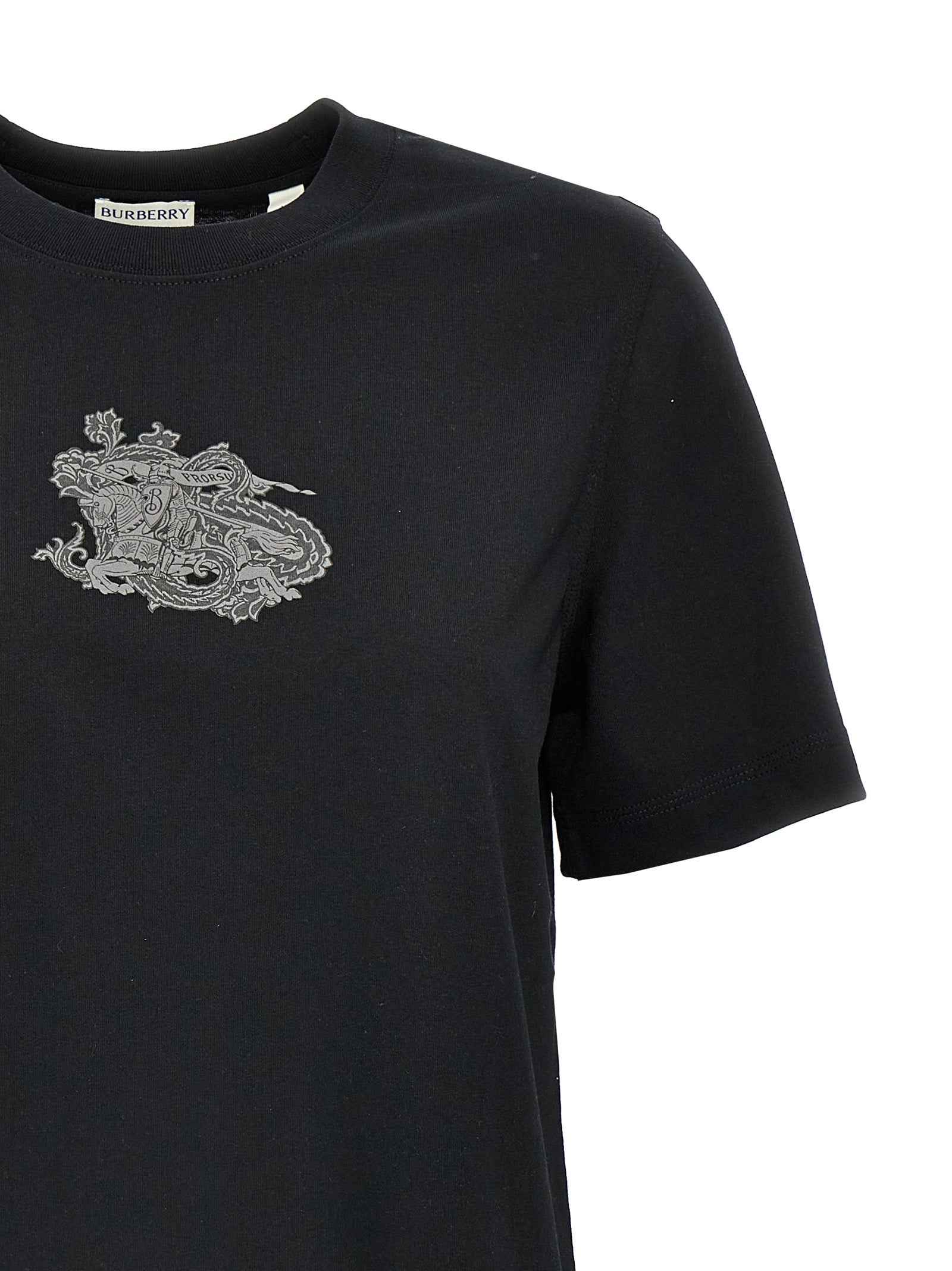 Burberry Black Cotton T-Shirt