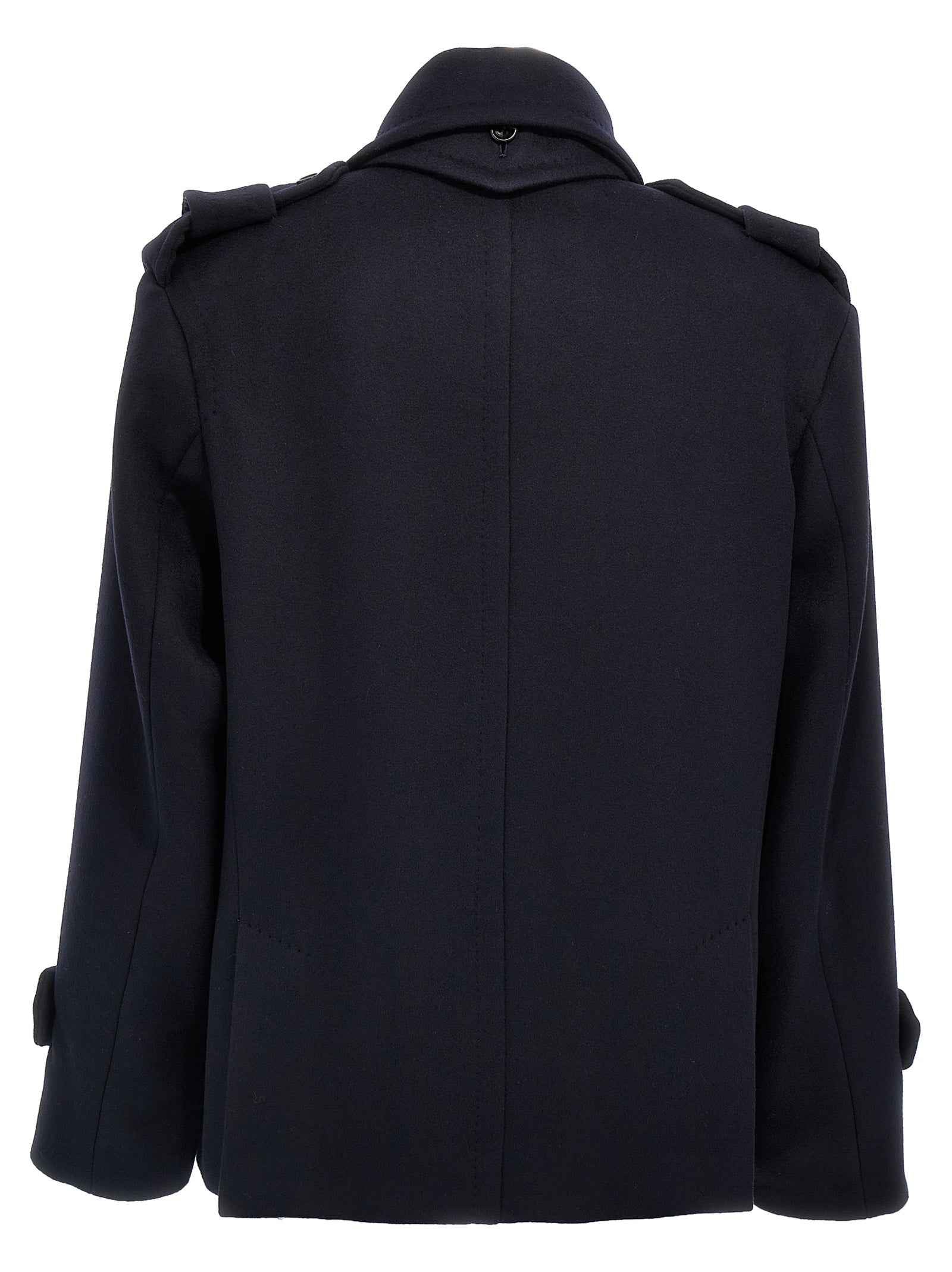 Max Mara Blue Virgin Wool Coat
