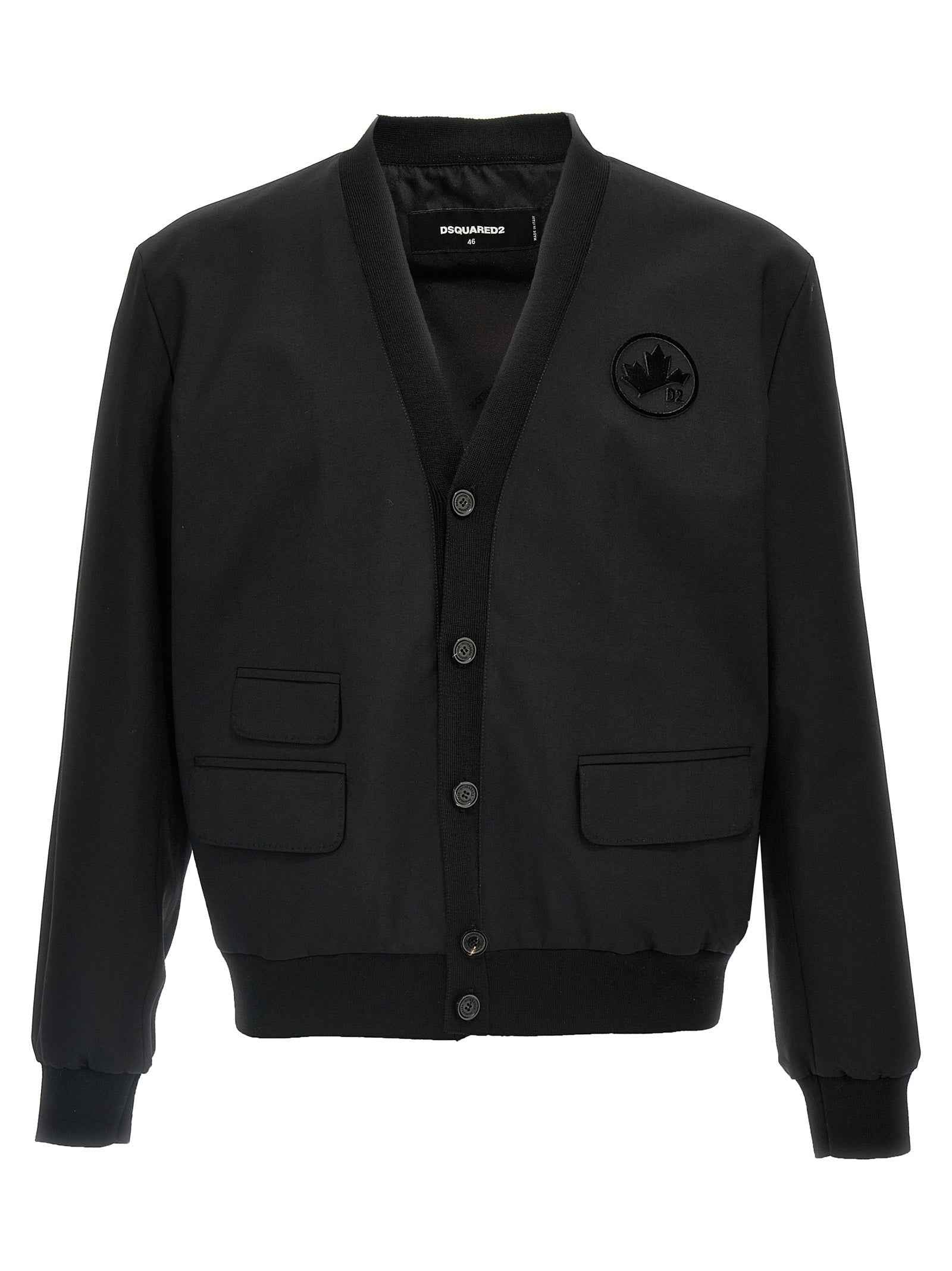 Dsquared² Black Wool Cardigan