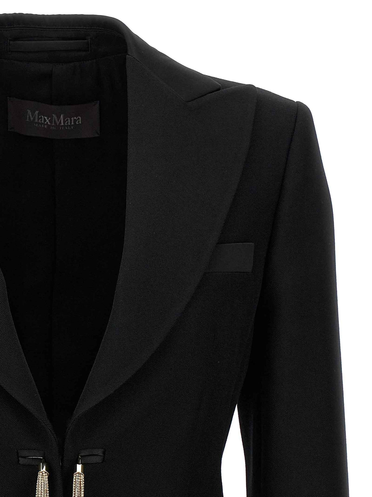 Max Mara Black Virgin Wool Blazer