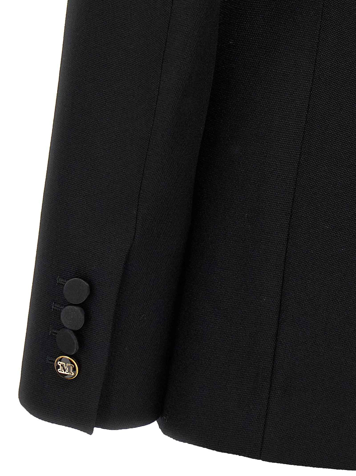 Max Mara Black Virgin Wool Blazer