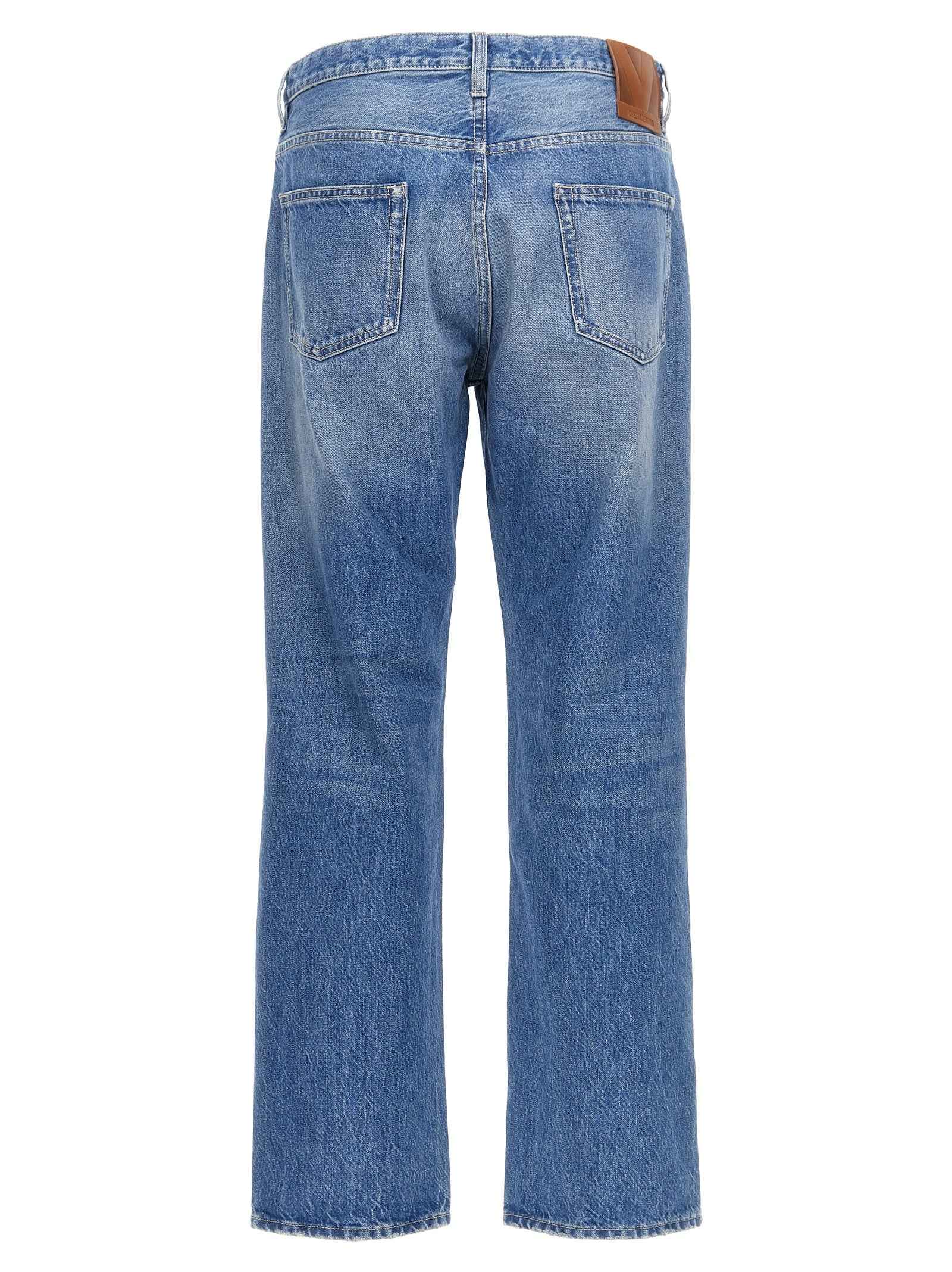 Valentino Garavani Blue Cotton Straight-Leg Jeans