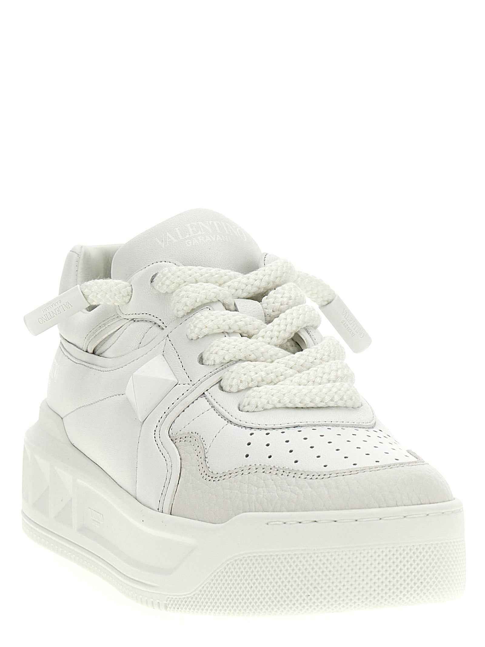Valentino Garavani White Calfskin Chunky Sneakers