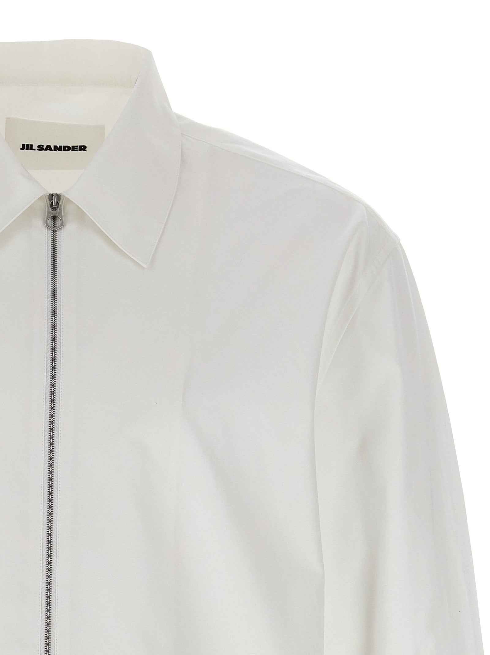 Jil Sander White Cotton Blouse