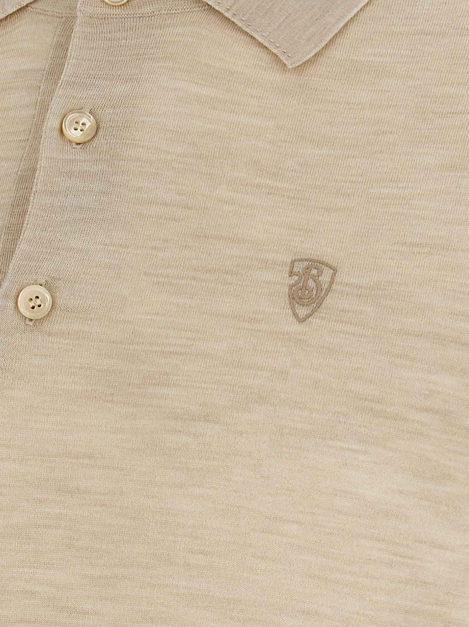 Burberry Beige Wool Polo Shirt