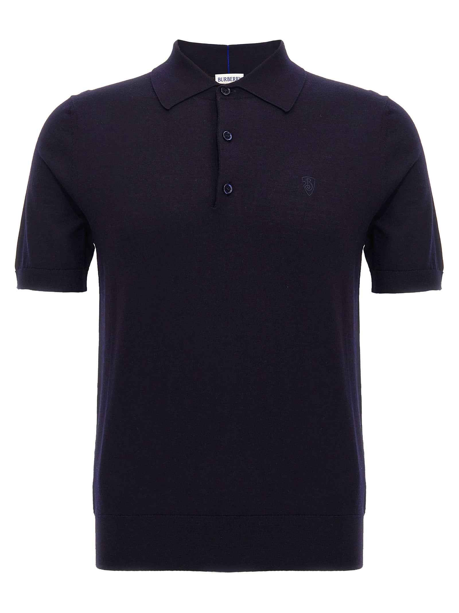 Burberry Blue Wool Polo Shirt