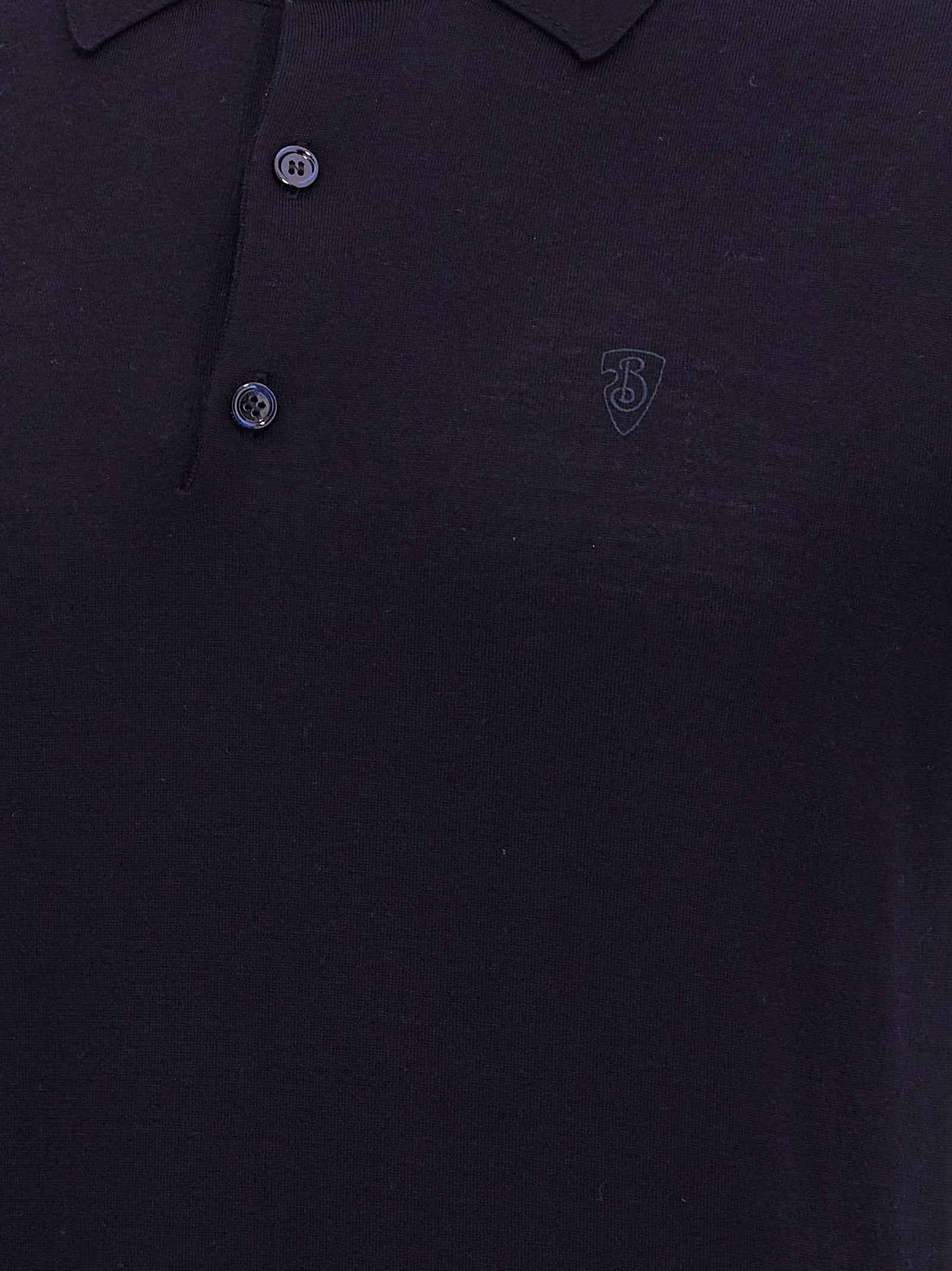 Burberry Blue Wool Polo Shirt