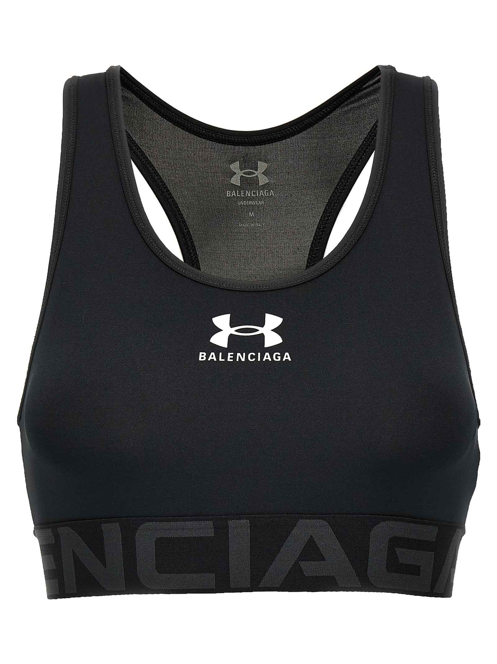 Balenciaga Black Polyester Sport Bra