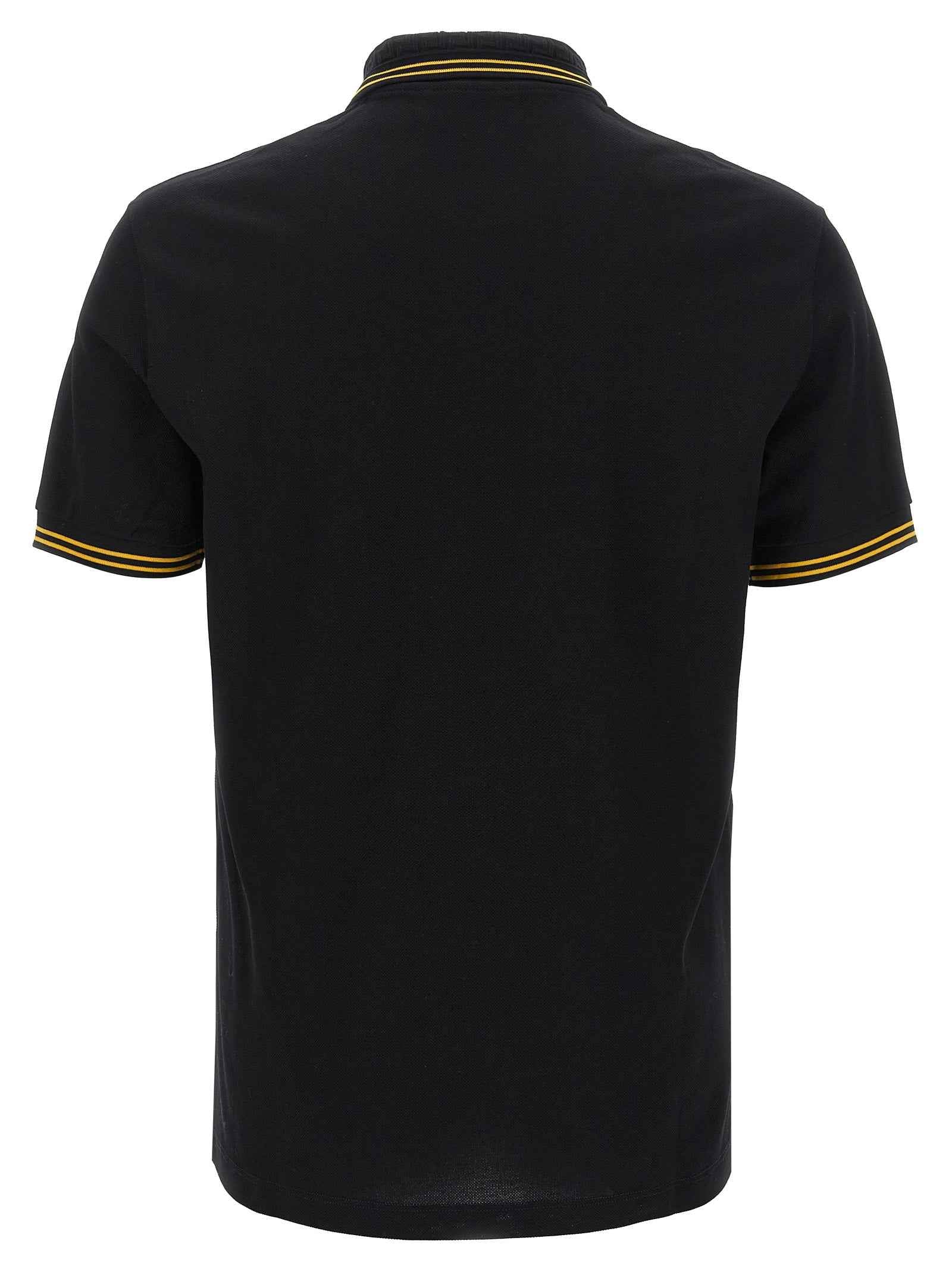 Versace Black Cotton Polo Shirt