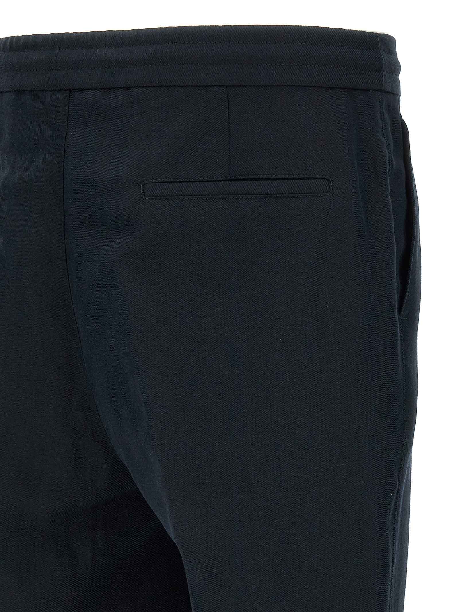 Brunello Cucinelli Blue Linen Casual Pants
