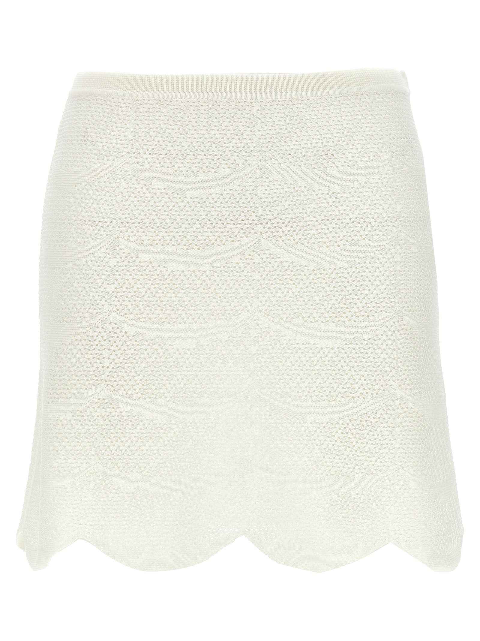 Tom Ford White Cotton Long Skirt