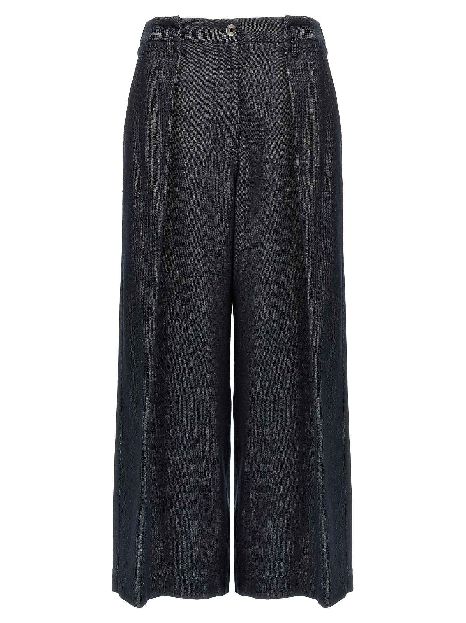 Brunello Cucinelli Blue Cotton Casual Pants