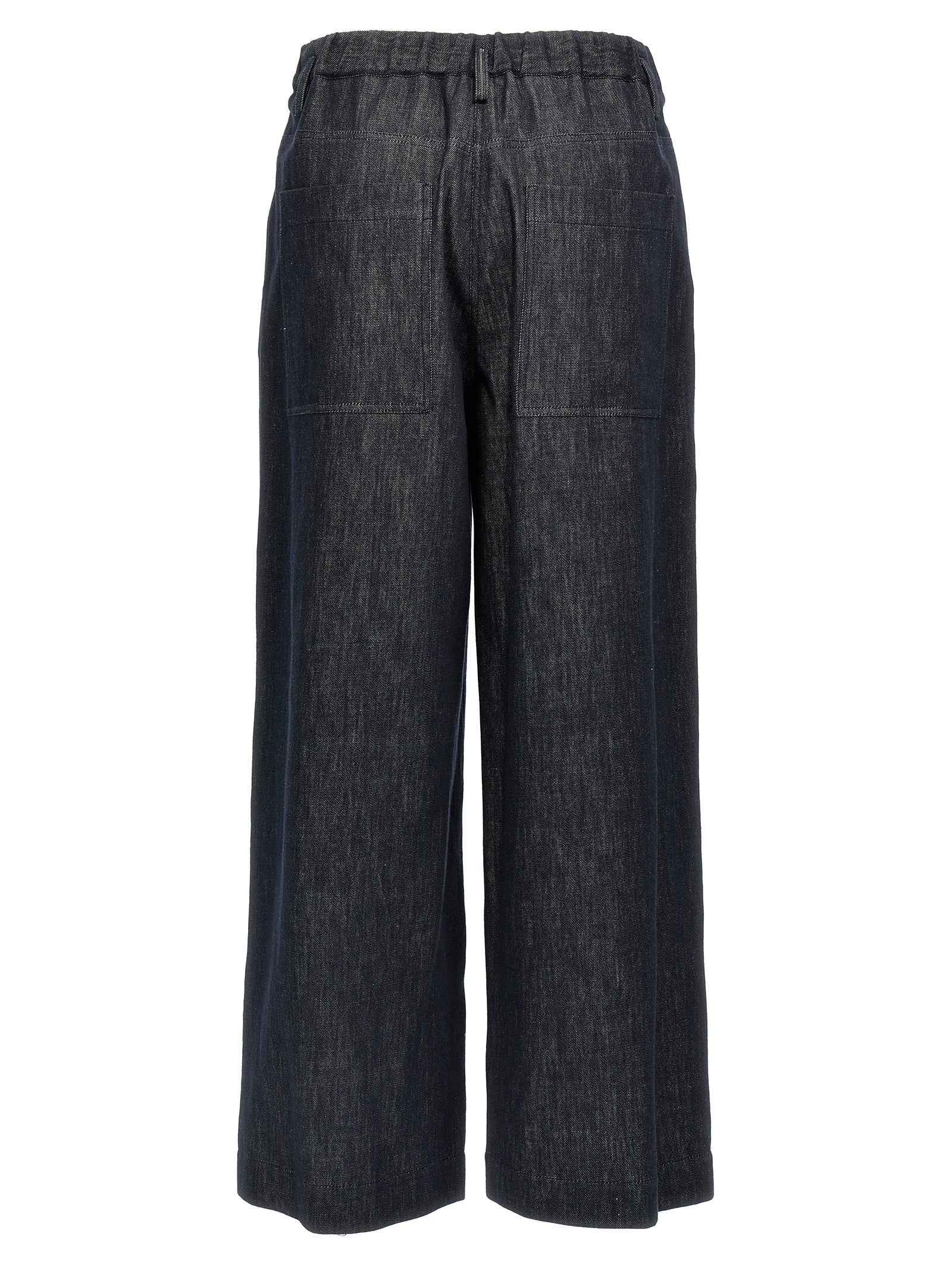 Brunello Cucinelli Blue Cotton Casual Pants