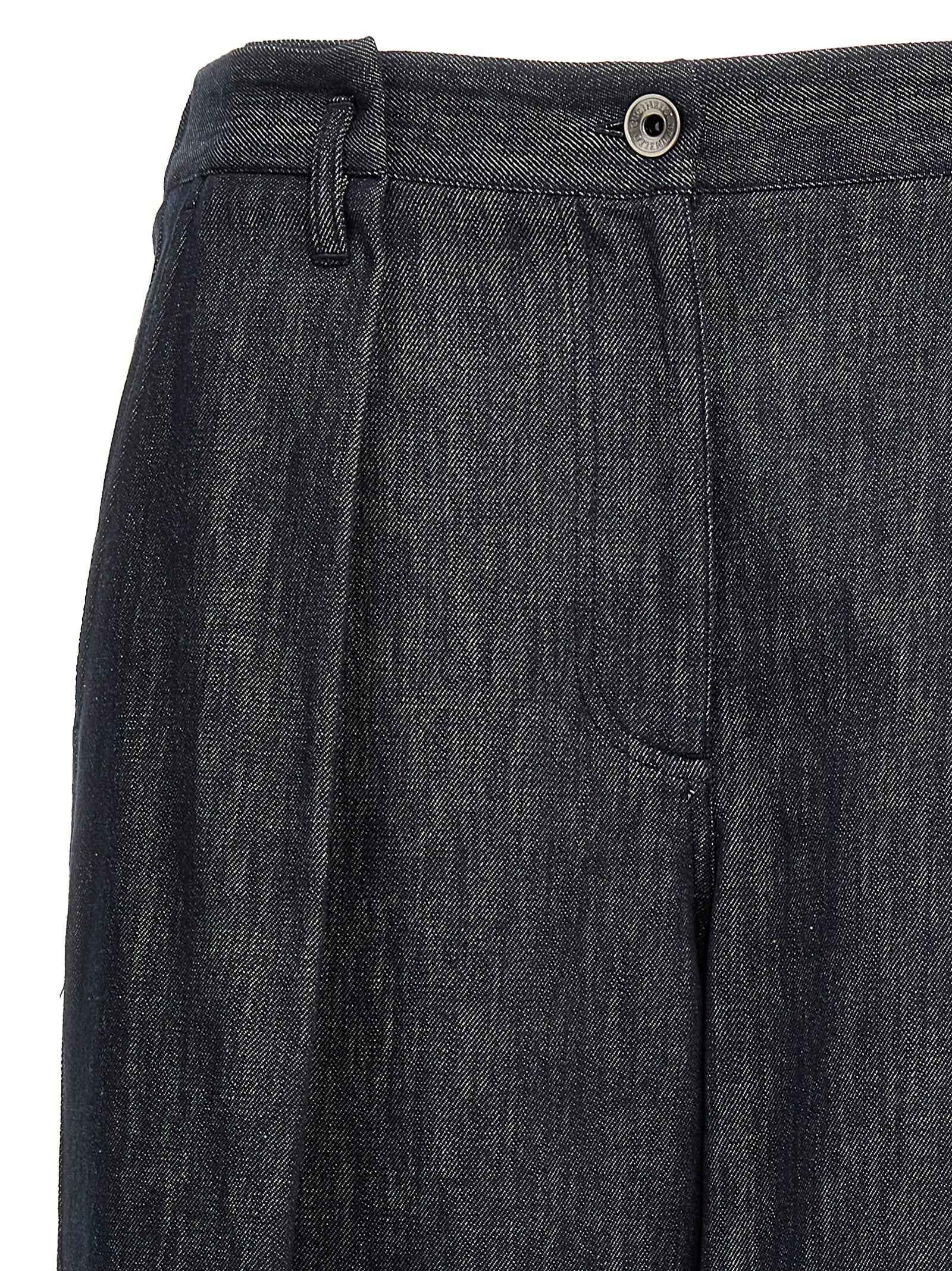 Brunello Cucinelli Blue Cotton Casual Pants