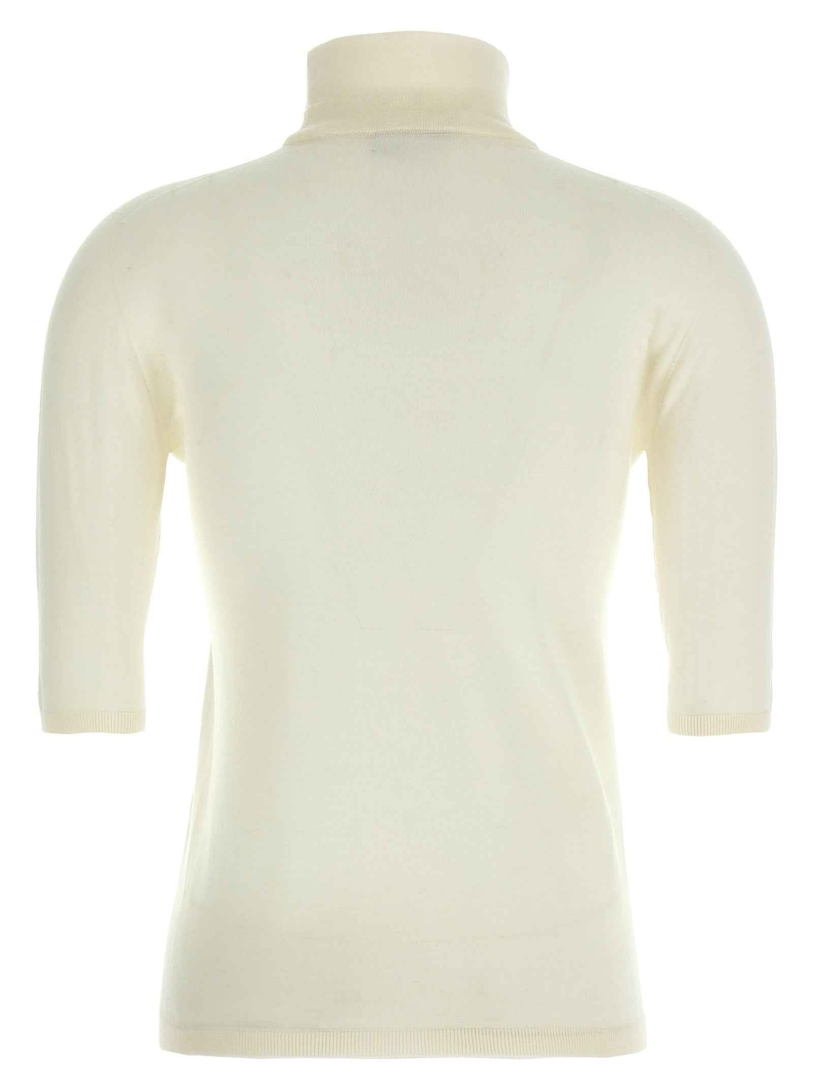 Max Mara White Virgin Wool Cardigan