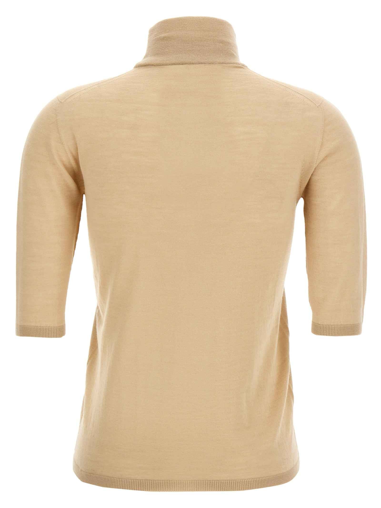 Max Mara Beige Virgin Wool Cardigan