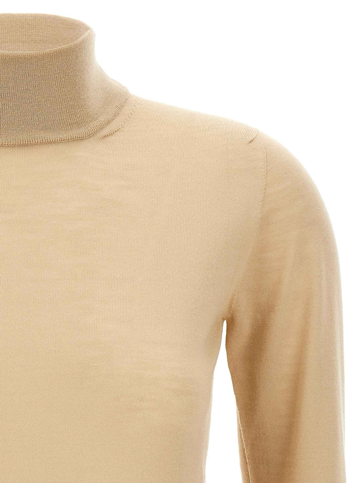 Max Mara Beige Virgin Wool Cardigan